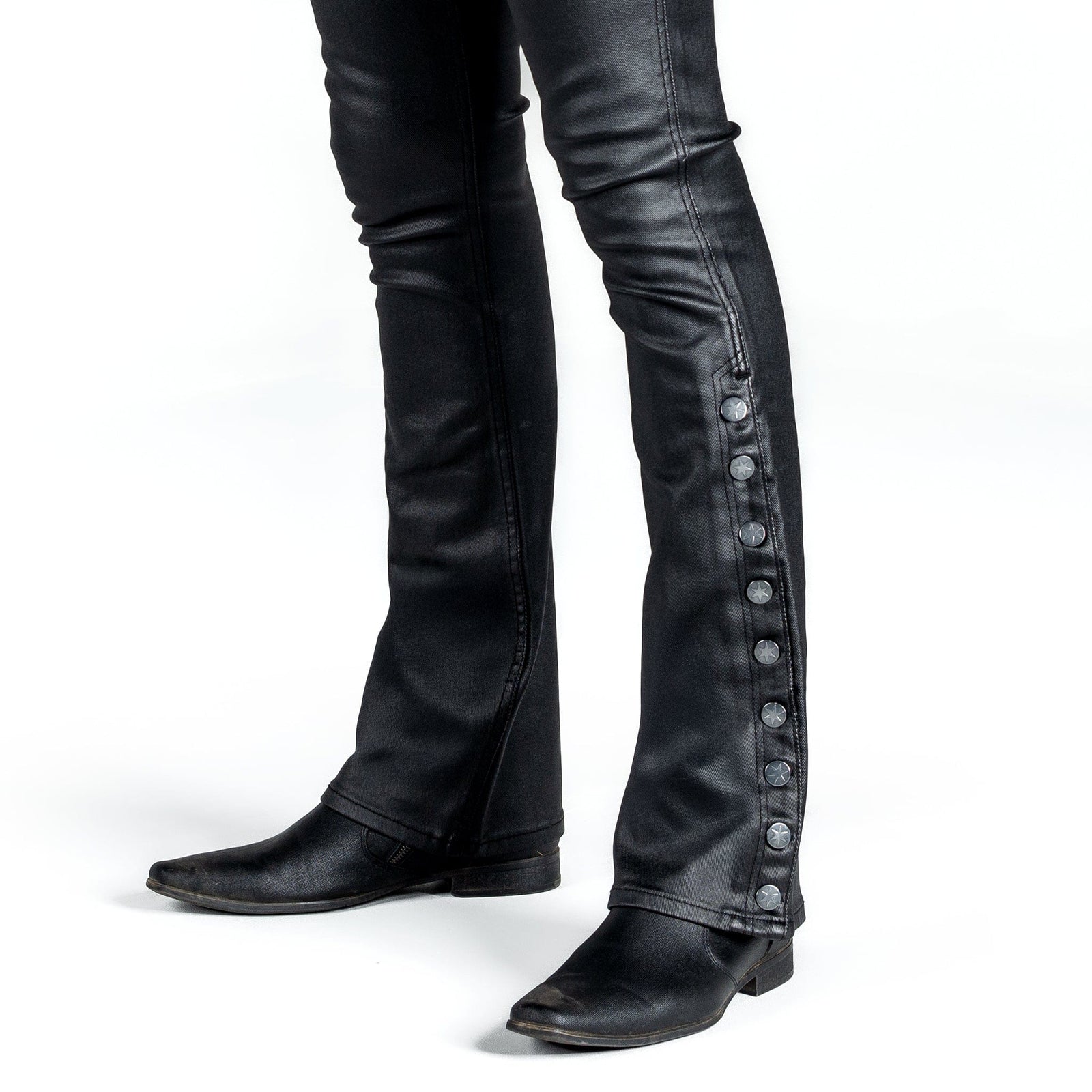 All Access Collection Pants Hellraiser Side Button Waxed Denim Jeans - Black