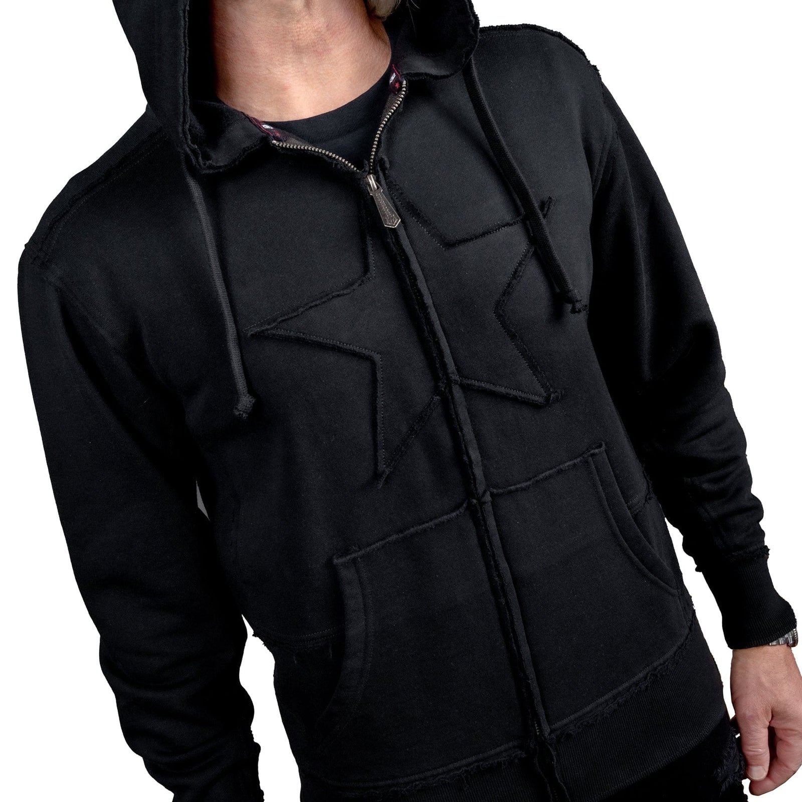 Artist Asylum Collection Hoodie Black Star Zip Hoodie