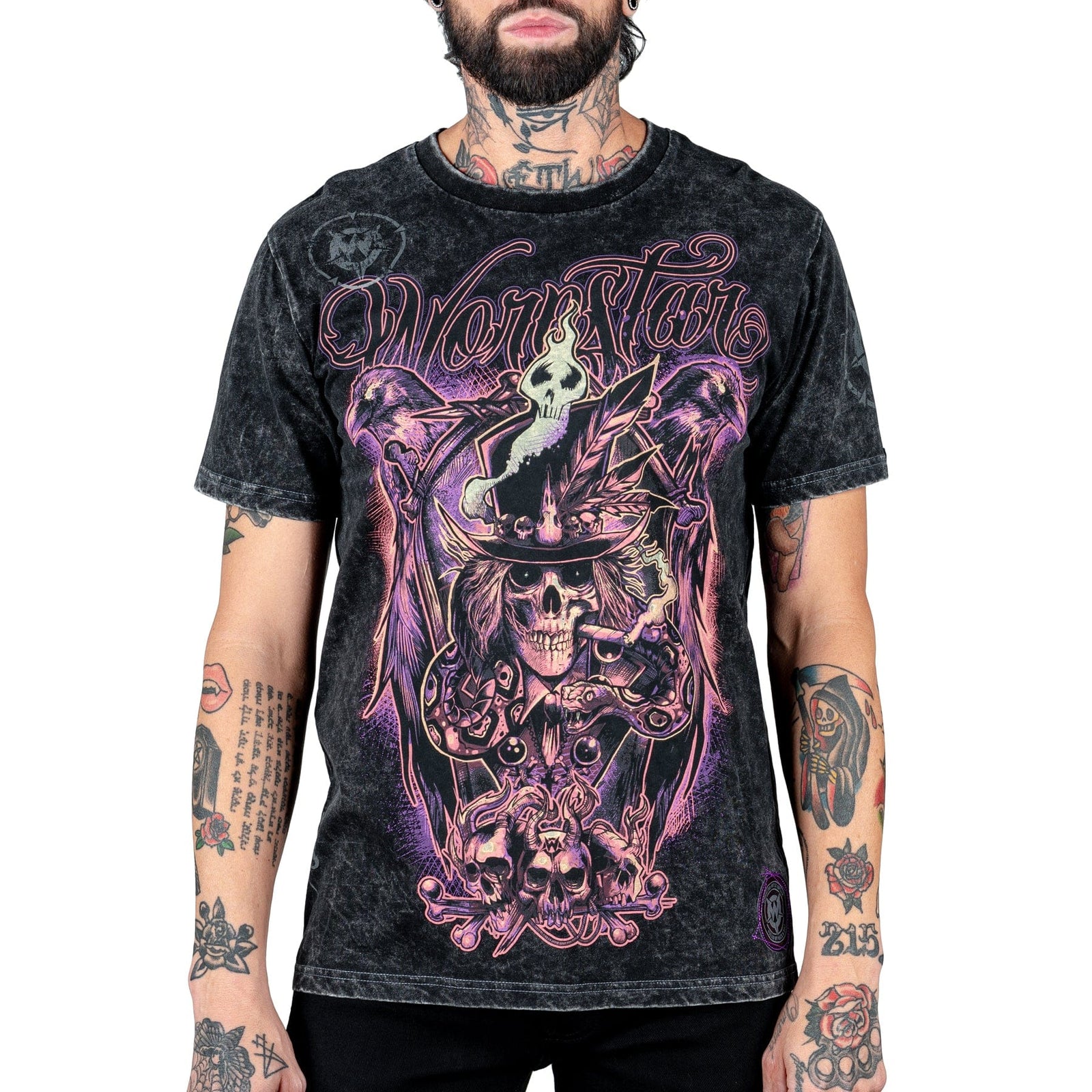 Wornstar Clothing Mens Tee. Voodoo Skull T-Shirt.