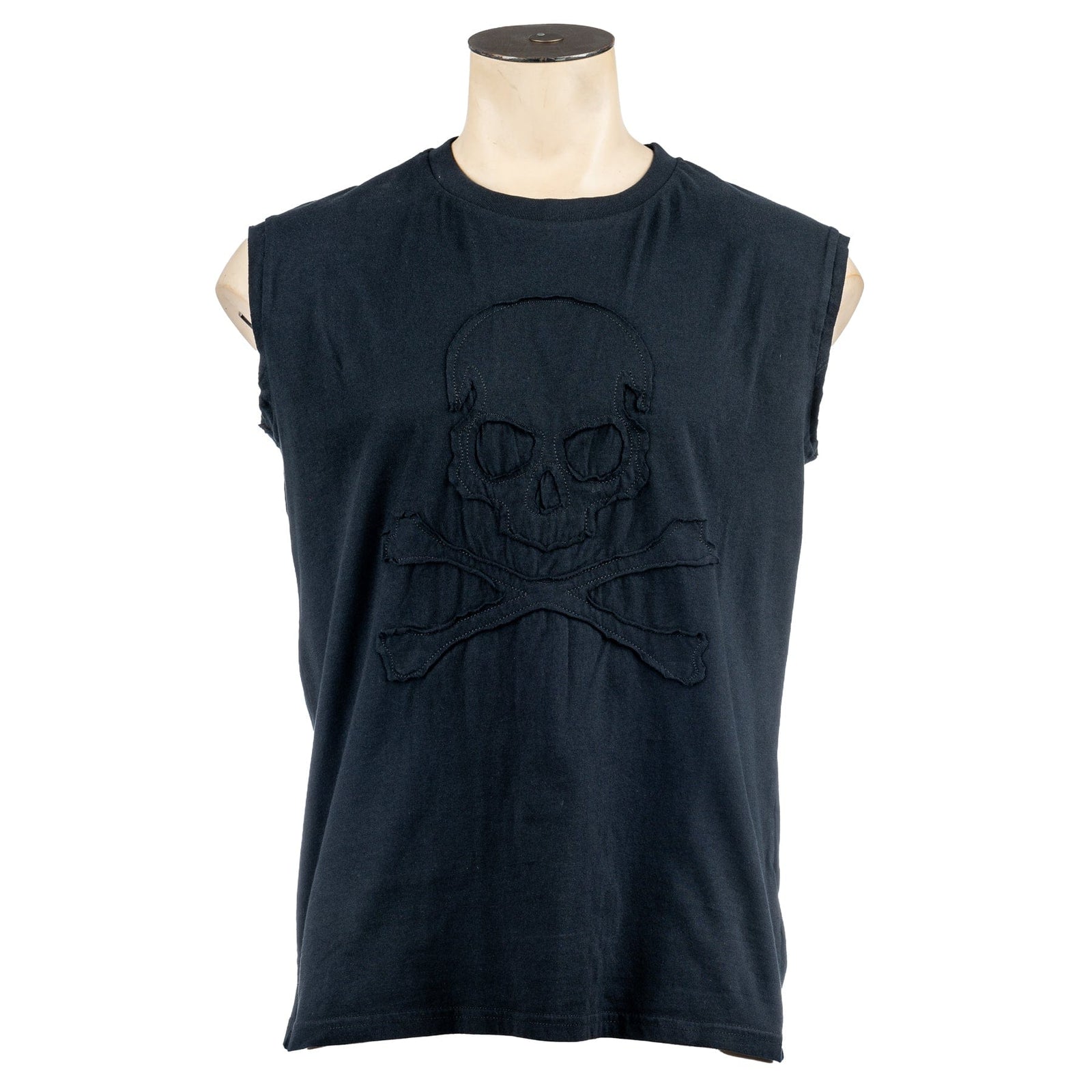 Custom Chop Shop T-Shirt Black Skull Custom Tee - Sleeveless