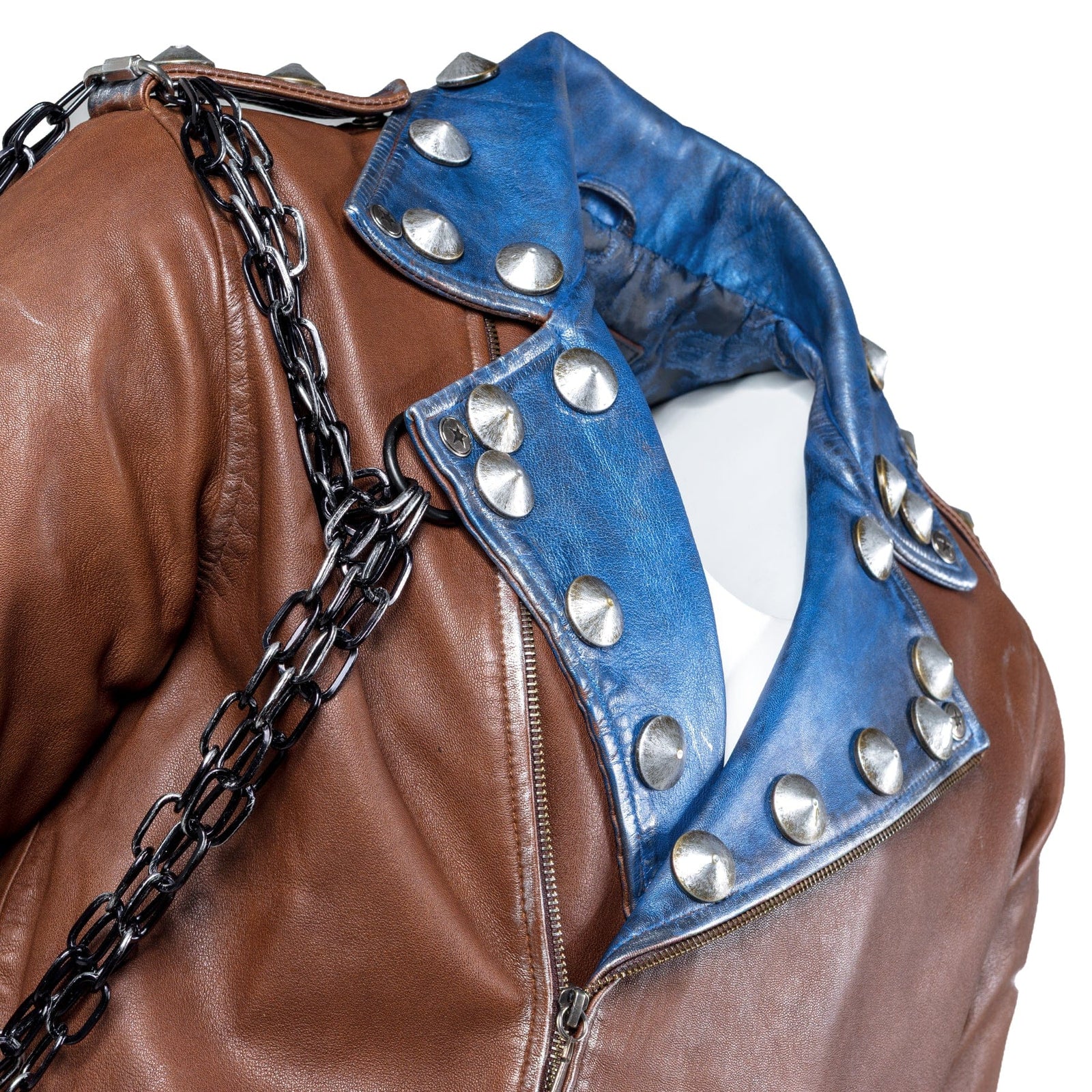 Custom Chop Shop Jacket Wornstar Custom Jacket - Fueled by Rock n Roll - Brown - Size Large