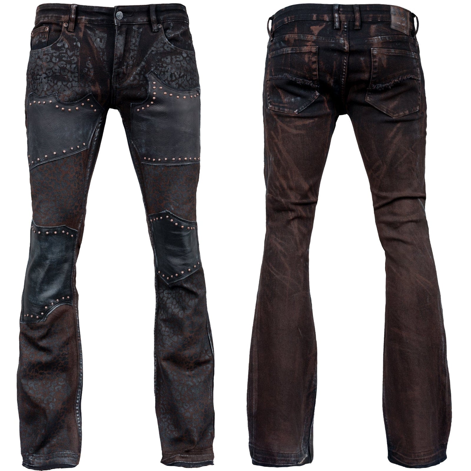 Custom Chop Shop Pants Wornstar Custom Jeans - Leopard - Ready to Ship - Size 34x34