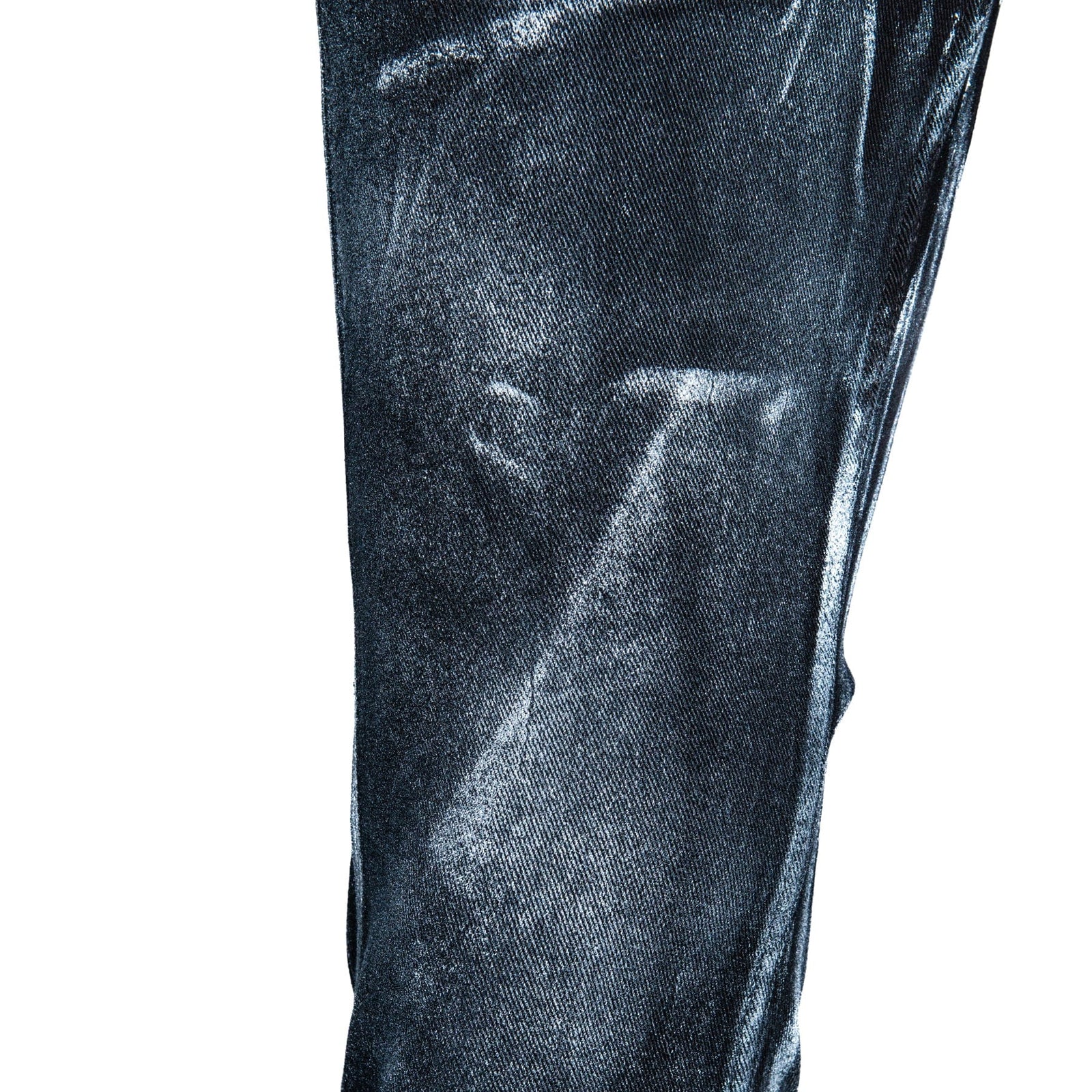 Custom Chop Shop Pants Wornstar Custom Jeans - White Pearl Alloy Wash - Side Button Black