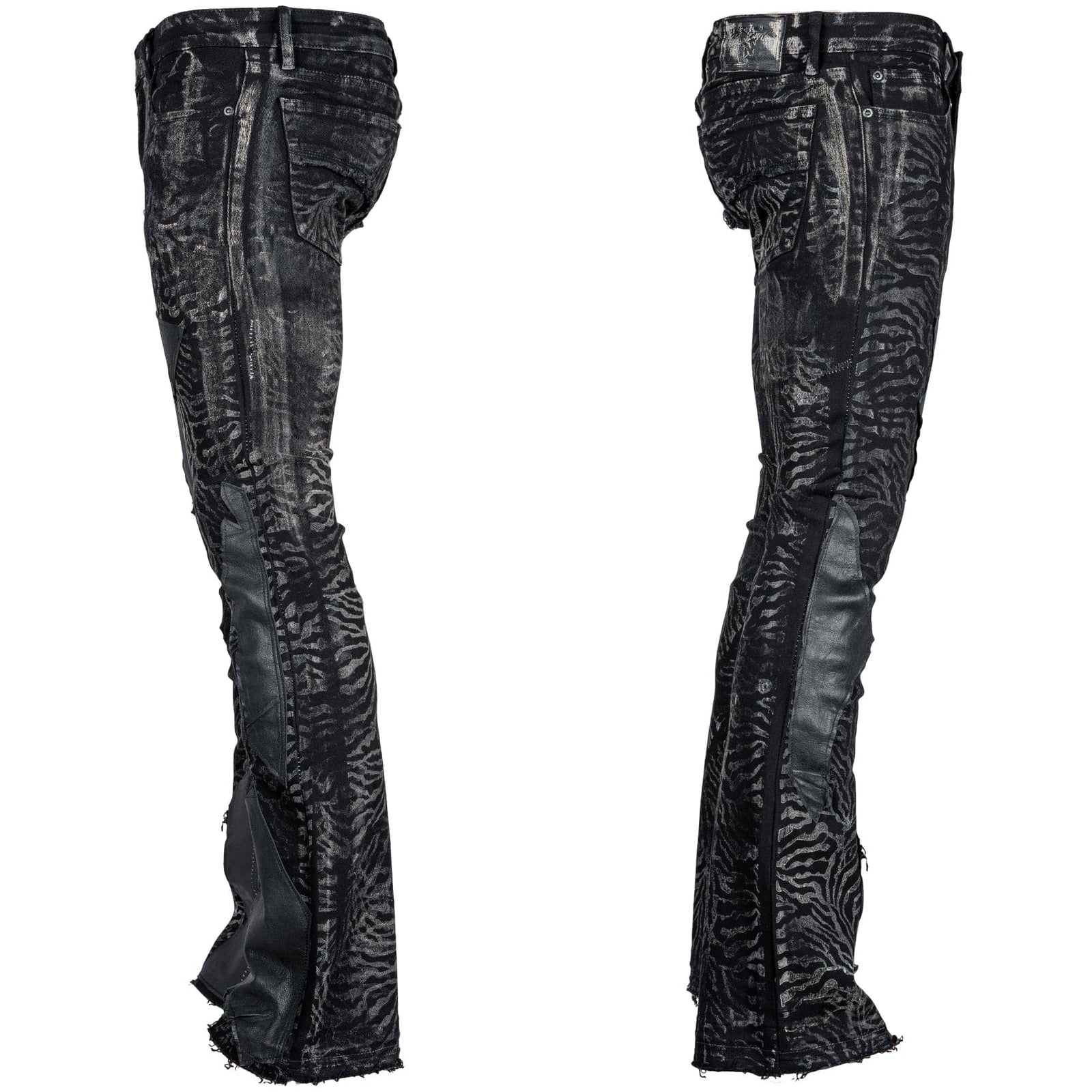 Custom Chop Shop Pants Wornstar Custom Jeans - Zebra Print - Ready to ship - Size 32x34