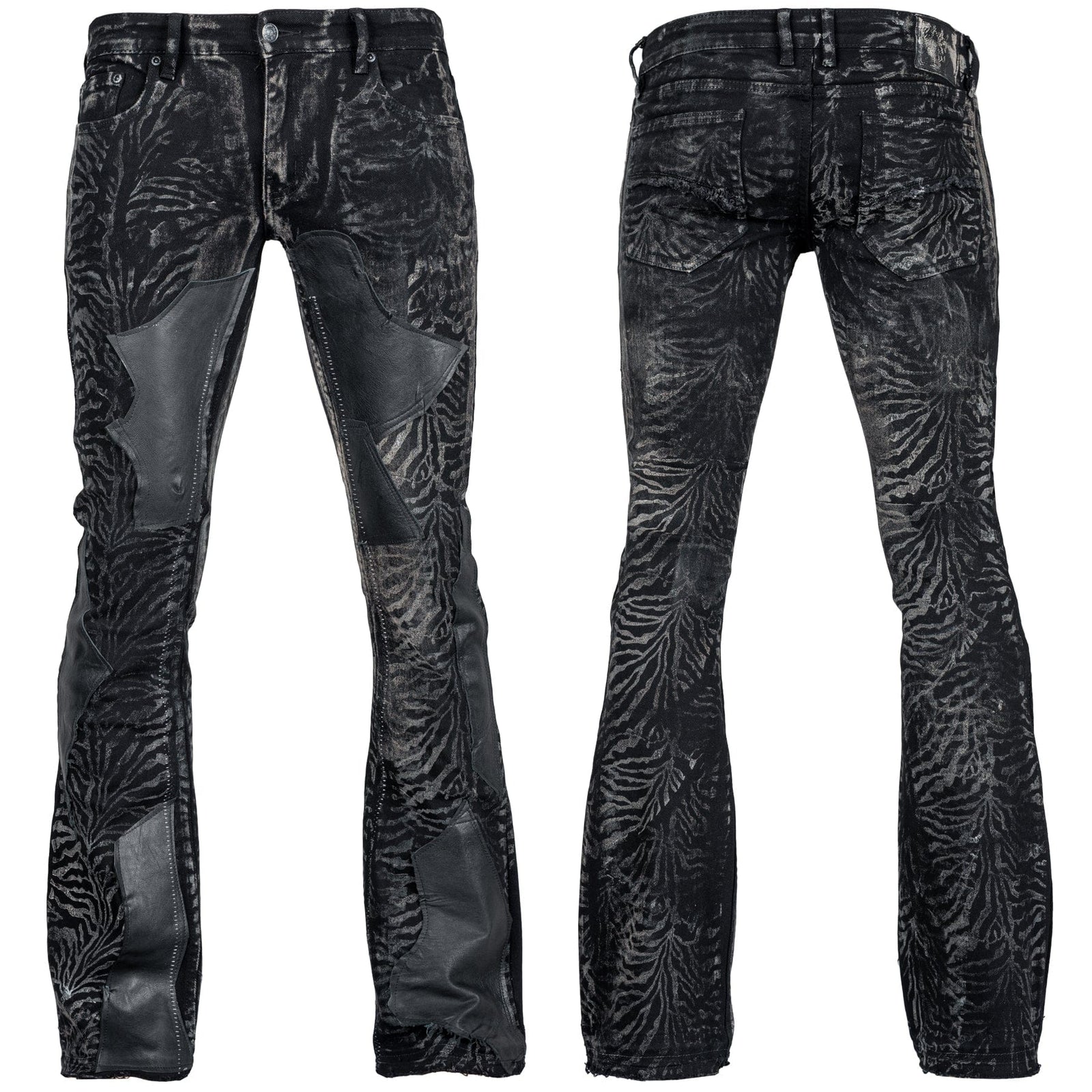 Custom Chop Shop Pants Wornstar Custom Jeans - Zebra Print - Ready to ship - Size 32x34