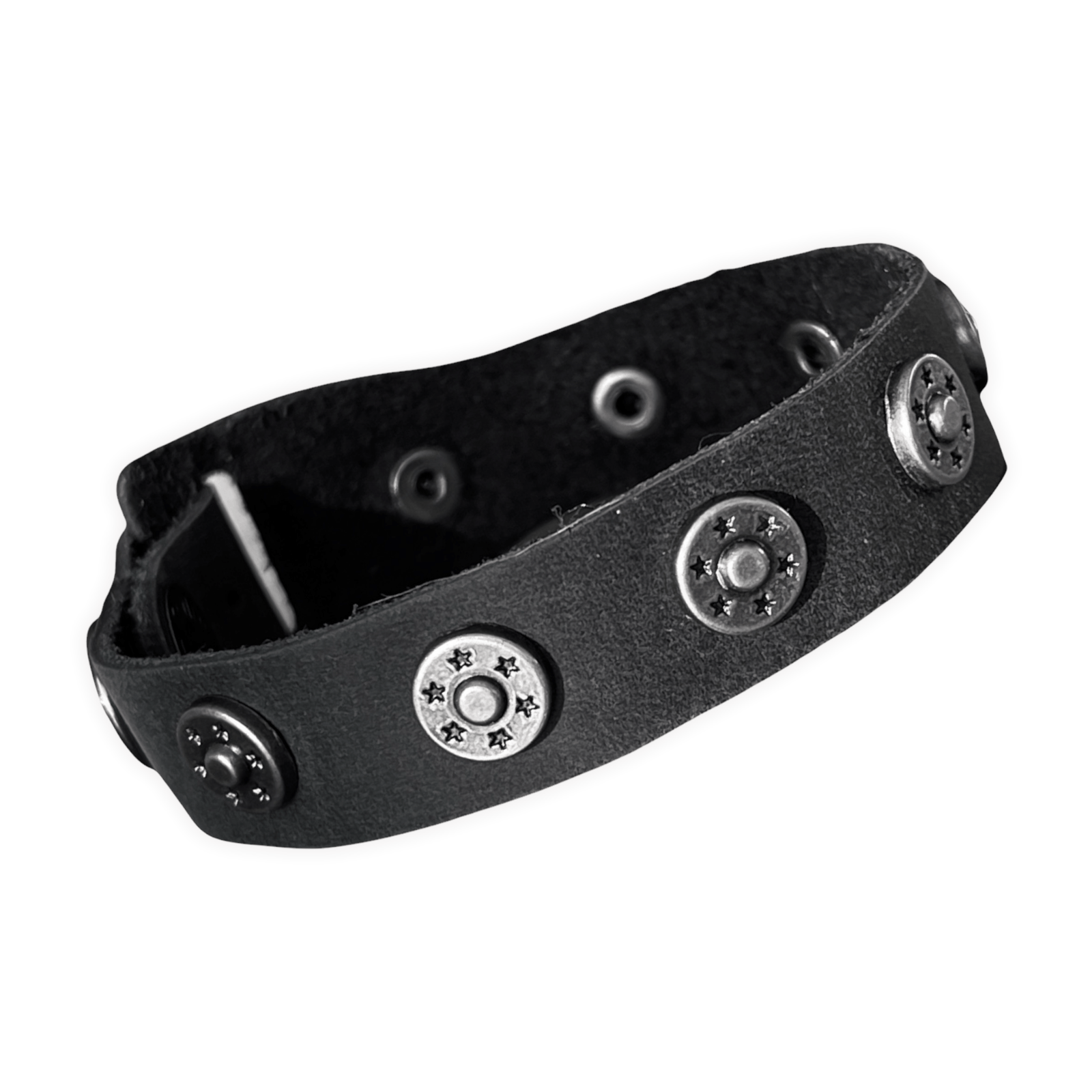 Custom Chop Shop Accessory Wornstar Custom Leather Bracelet - Star Bolt