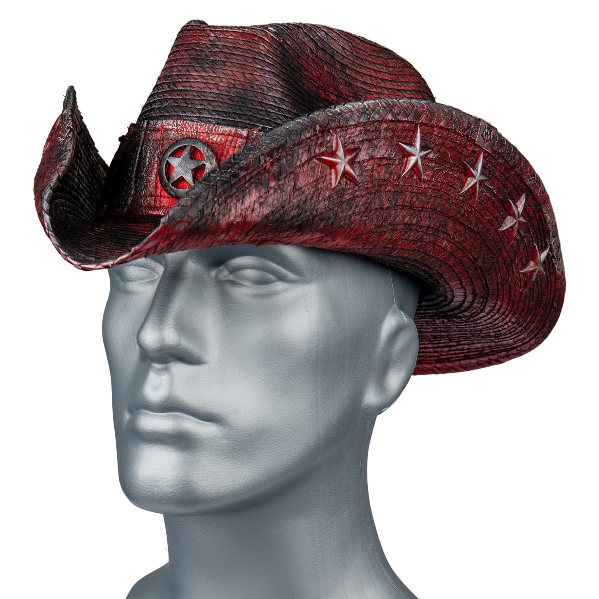 Custom Chop Shop Accessory Wornstar Custom Rocker Hat - Starred Crimson