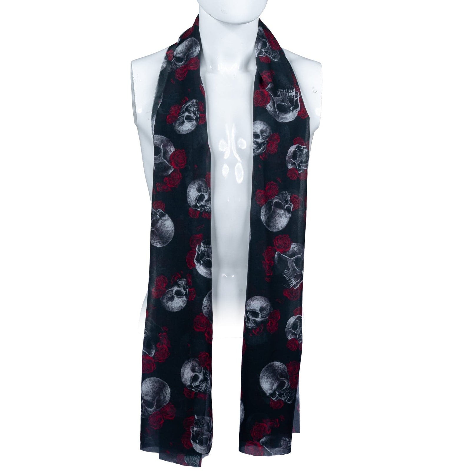 Custom Chop Shop Accessory Wornstar Custom Scarf - Skulls and Roses