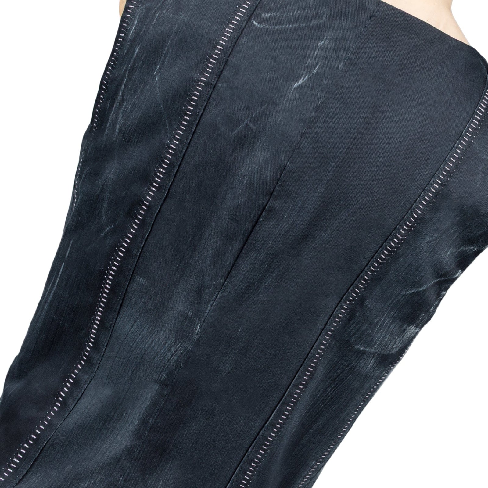 Custom Chop Shop Jacket Wornstar Custom Vest - Brocade Print Reversible - Distressed Gray and Black - Ready to Ship Size XL