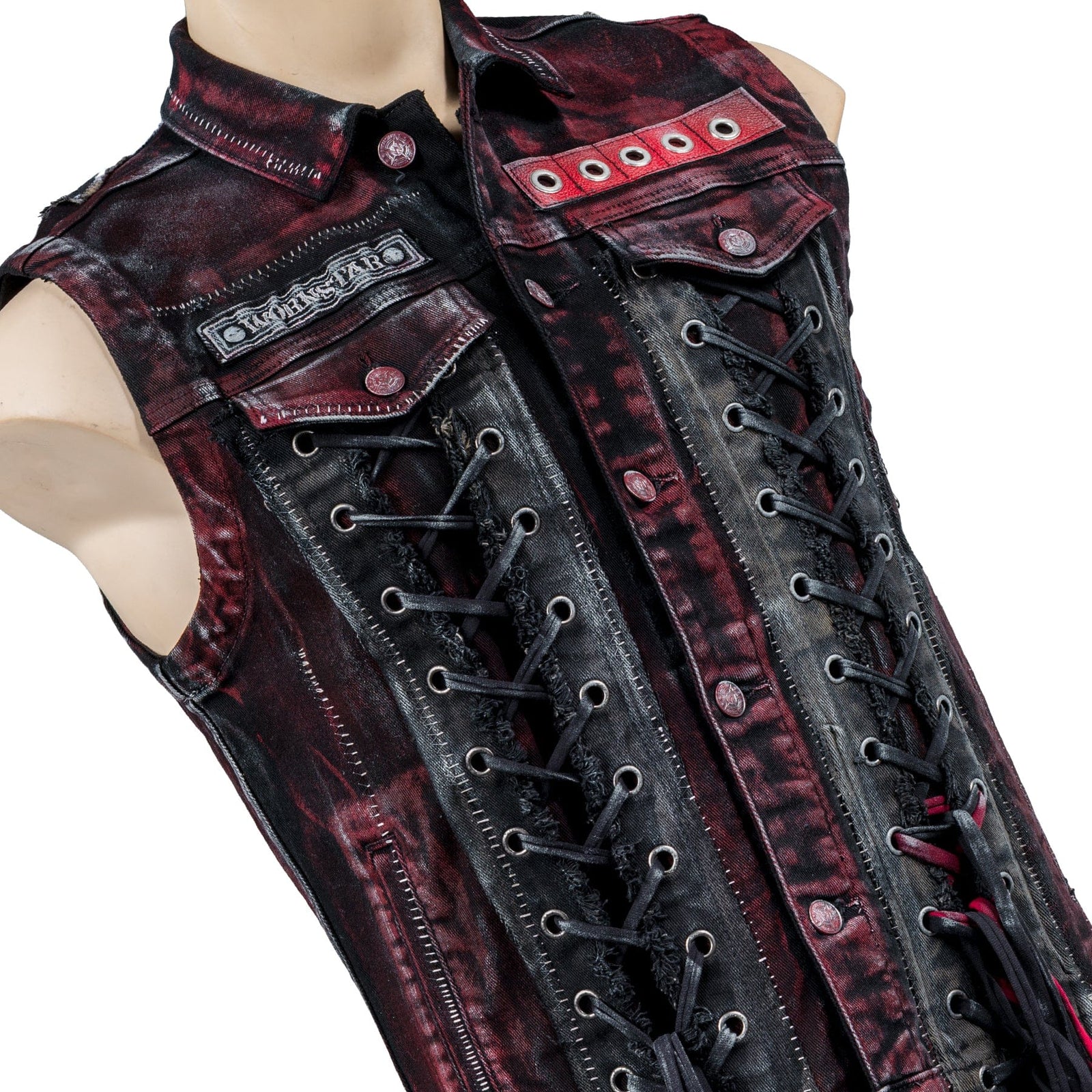 Custom Chop Shop Jacket Wornstar Custom Vest - Muerte - Ready to Ship - Size Large