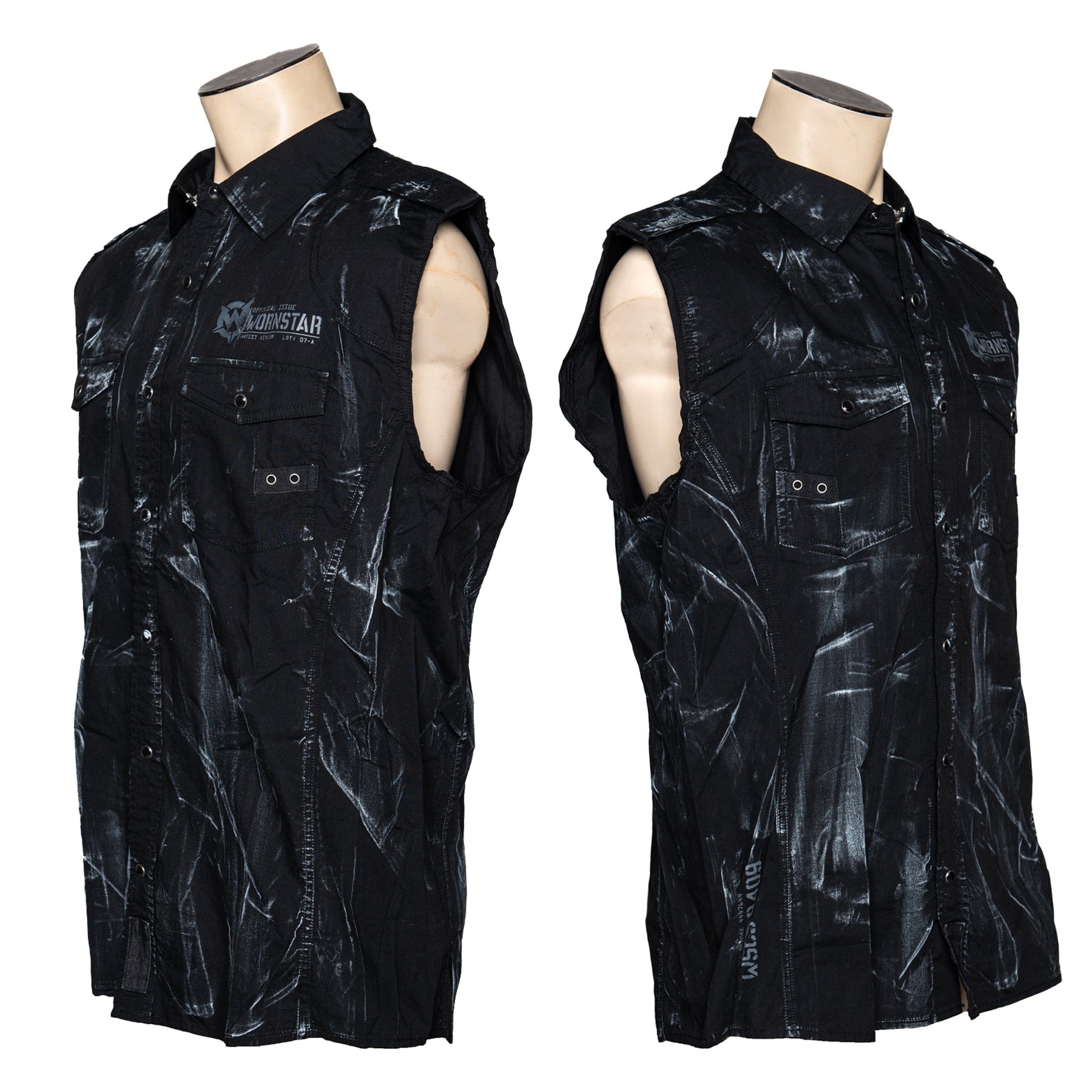 Custom Chop Shop Work Shirt Wornstar Customized Sleeveless Shirt - Shadow Works - Ready to ship - Size XL