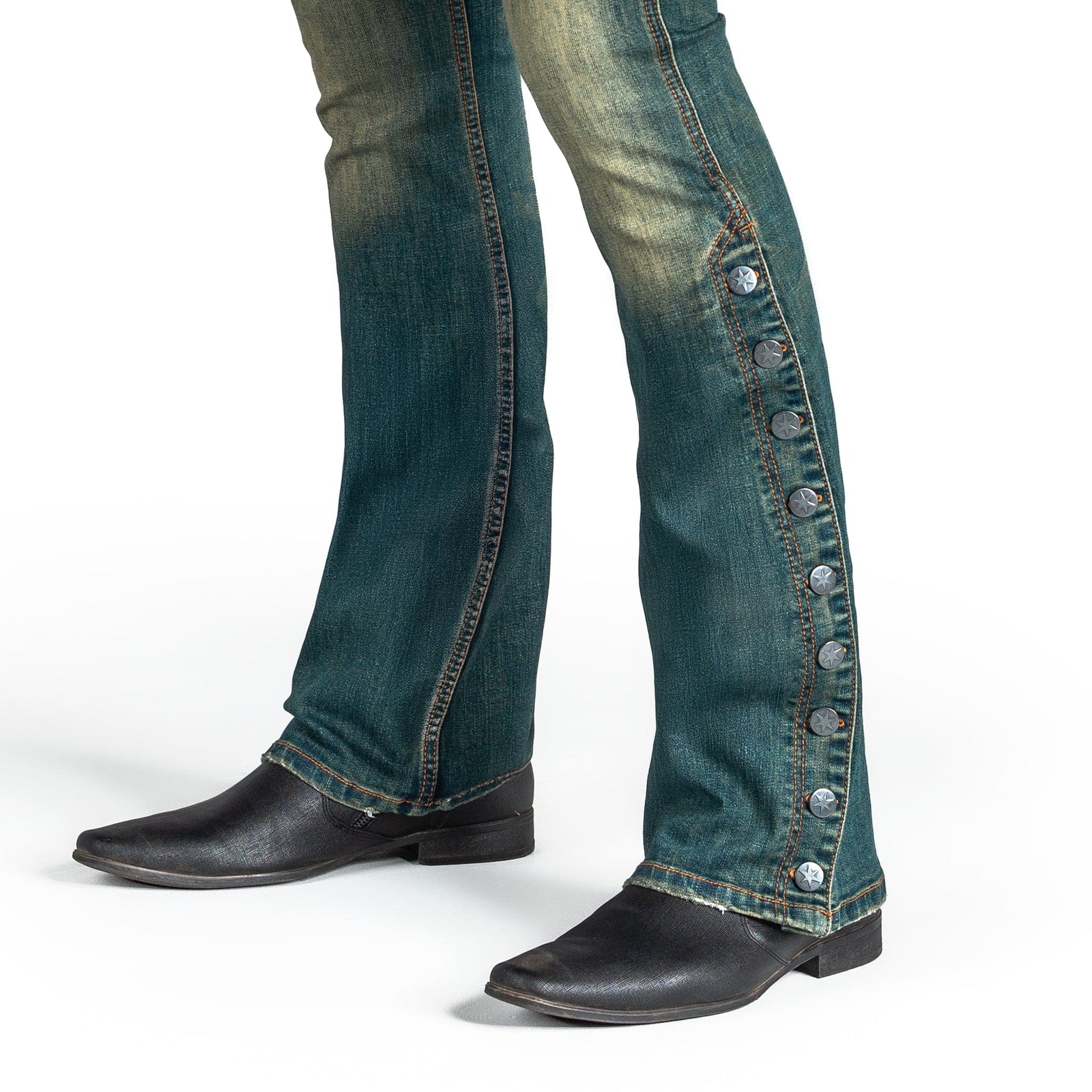 Essentials Collection Pants Hellraiser Side Button Jeans - Vintage Blue