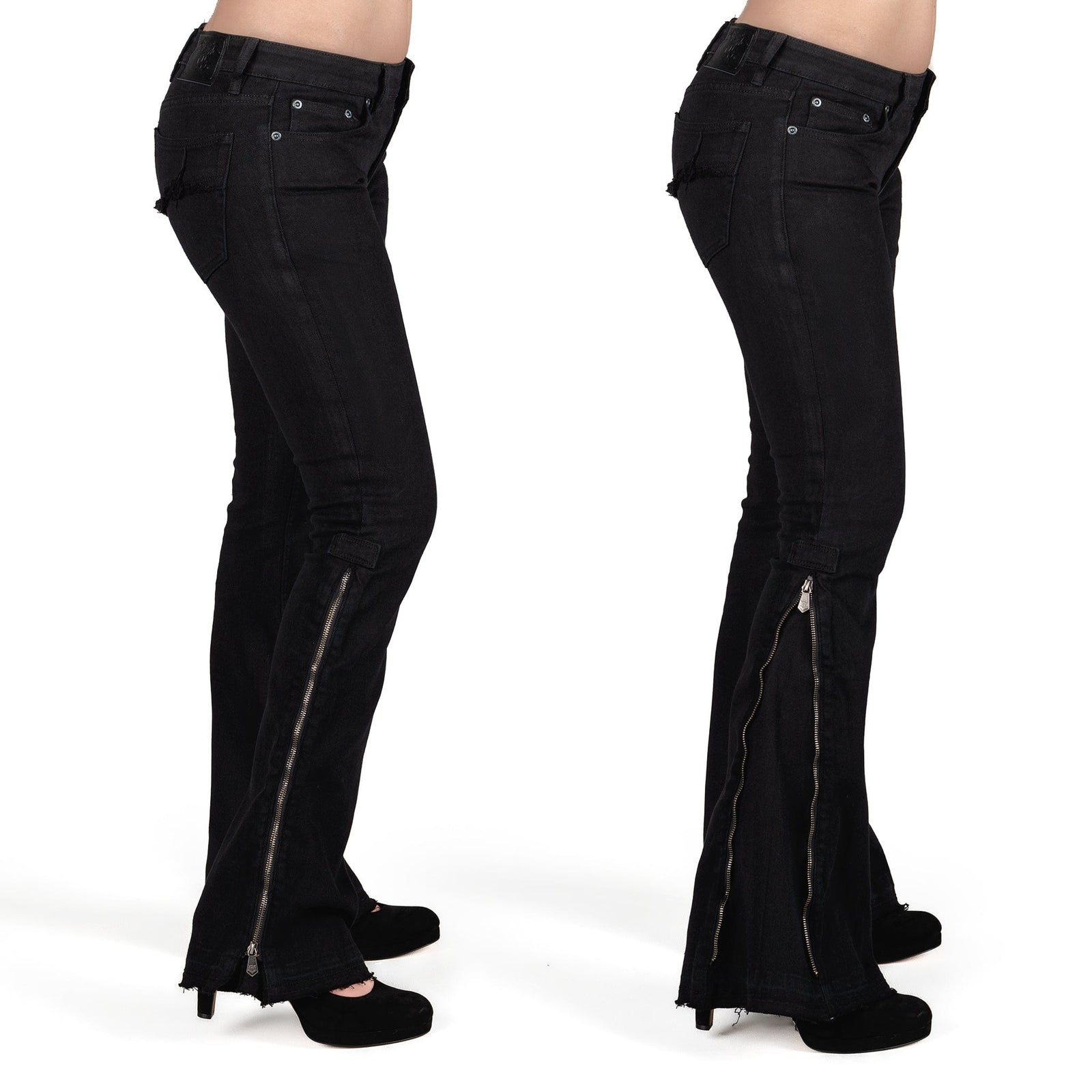 Essentials Collection Pants Hellraiser Side Zipper Jeans - Black