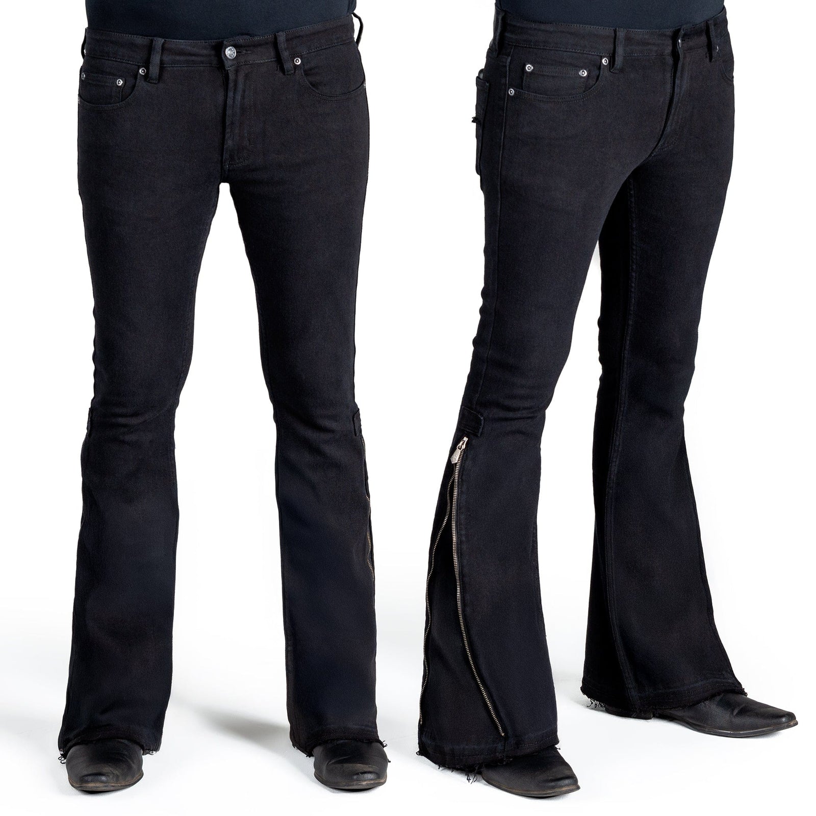 Essentials Collection Pants Hellraiser Side Zipper Jeans - Black