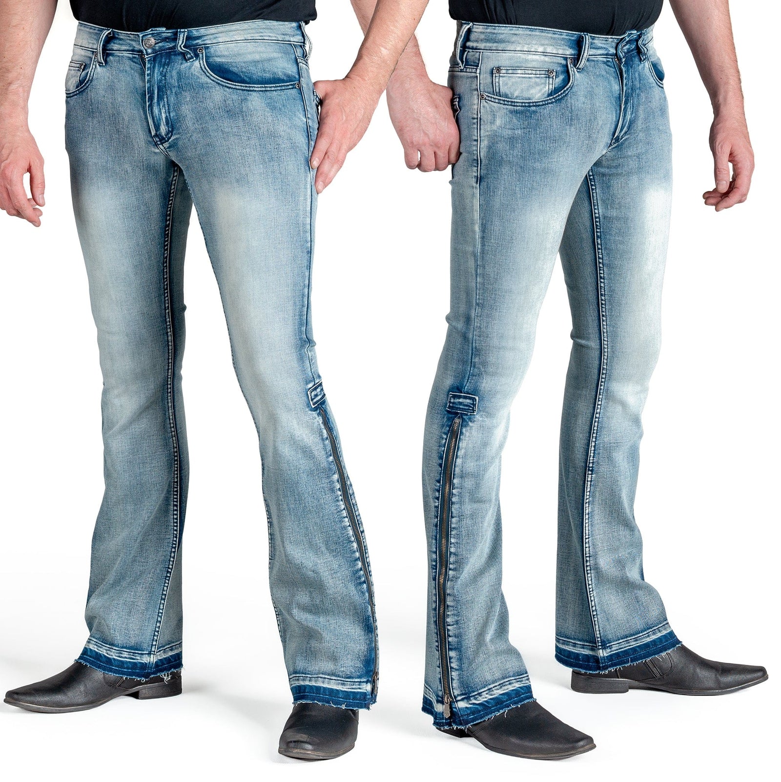 Essentials Collection Pants Hellraiser Side Zipper Jeans - Classic Blue