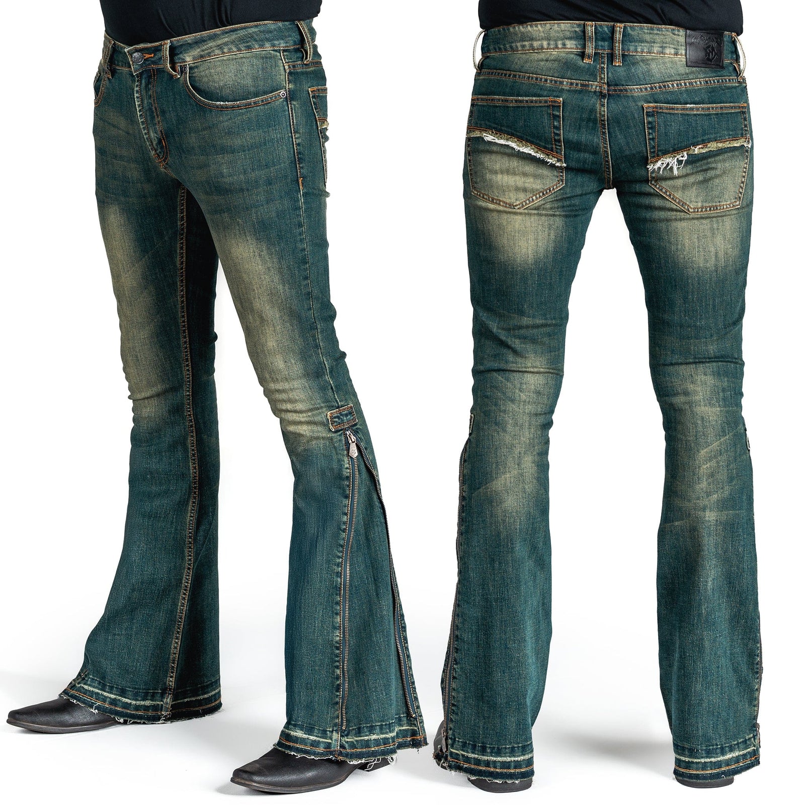 Essentials Collection Pants Hellraiser Side Zipper Jeans - Vintage Blue