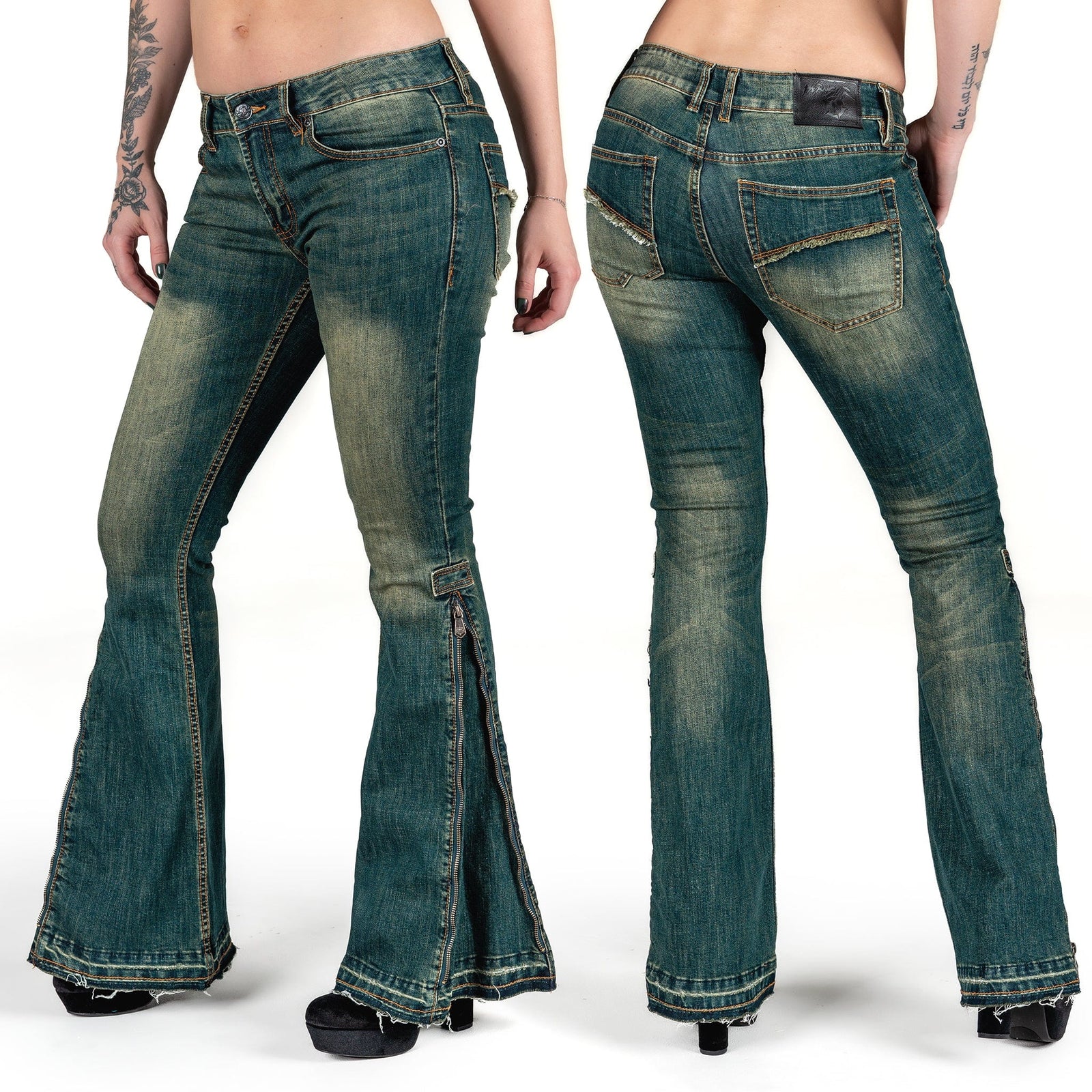 Essentials Collection Pants Hellraiser Side Zipper Jeans - Vintage Blue