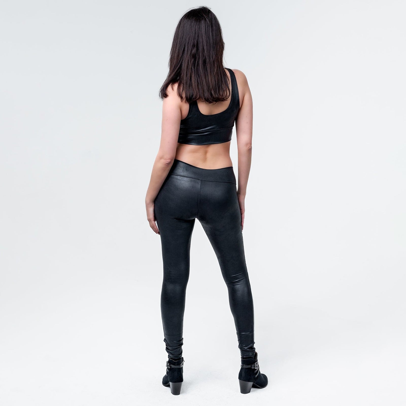 Wornstar Clothing Womens Leggings. Fearless Leather Moto Leggings - Black