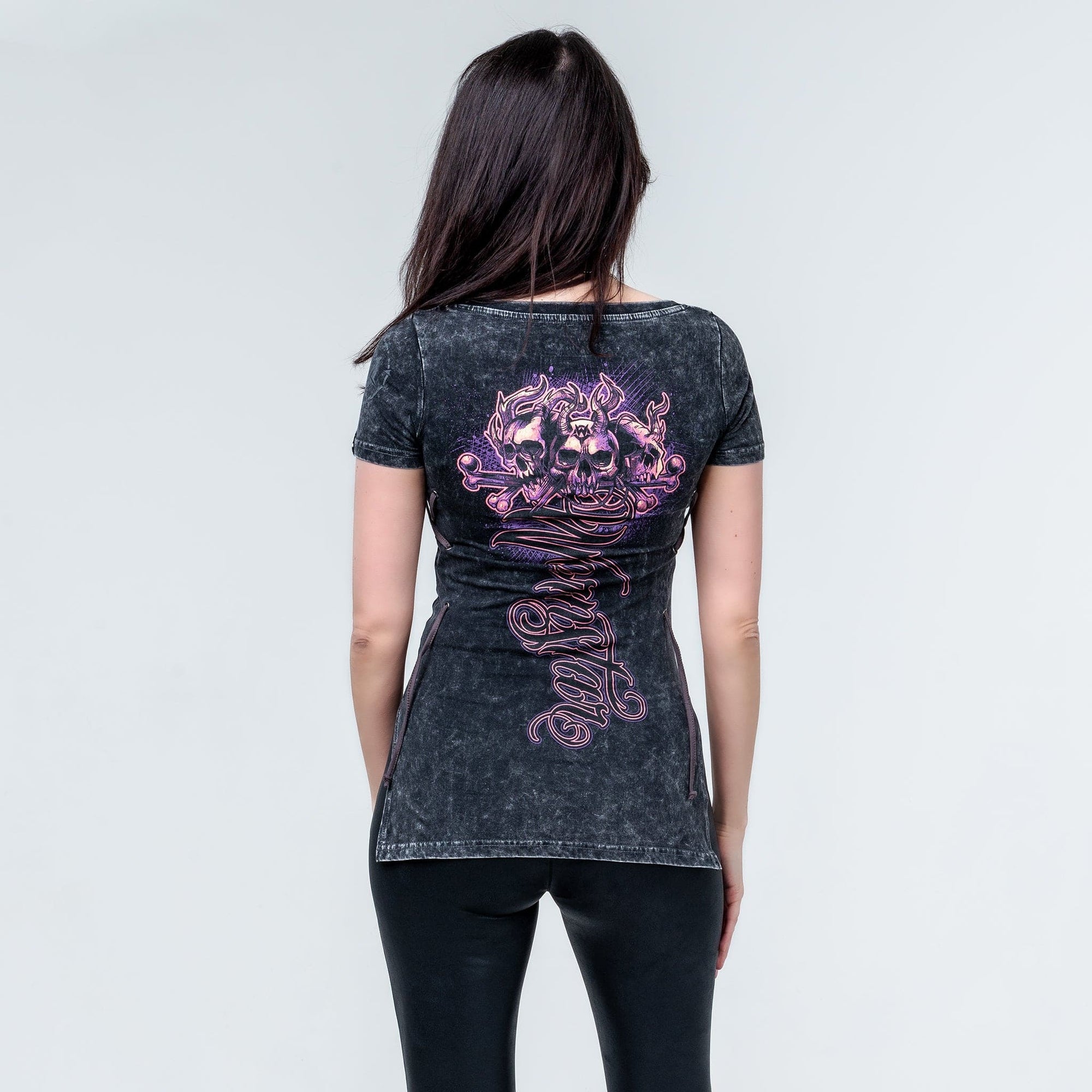 Wornstar Clothing Womens Tee. Voodoo Skull T-Shirt.