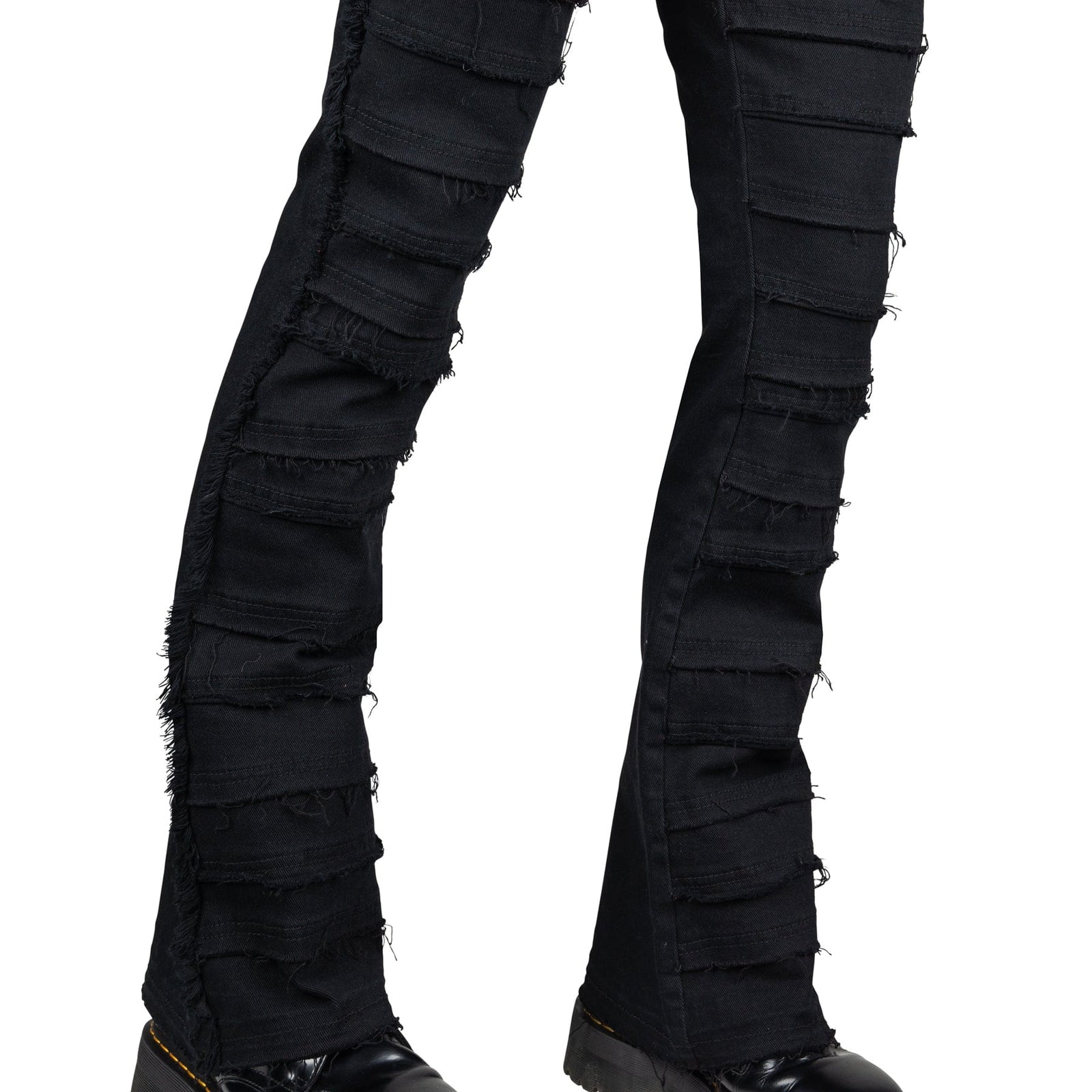 Wornstar Clothing Mens Jeans. Bandage Denim Stage Pants - Black