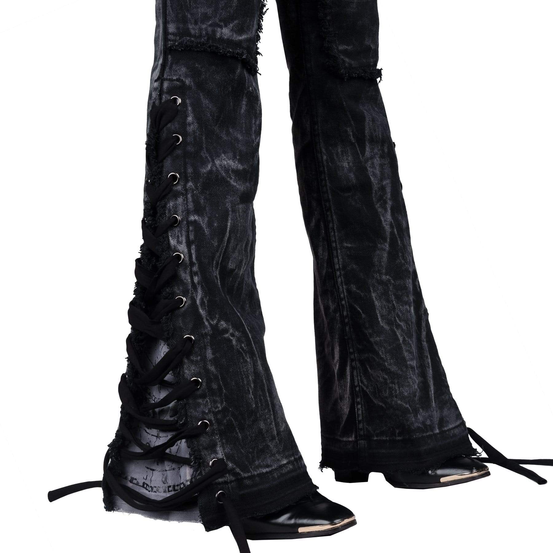 Wornstar Clothing Unisex Jeans. Cutlass Denim Stage Pants - Black