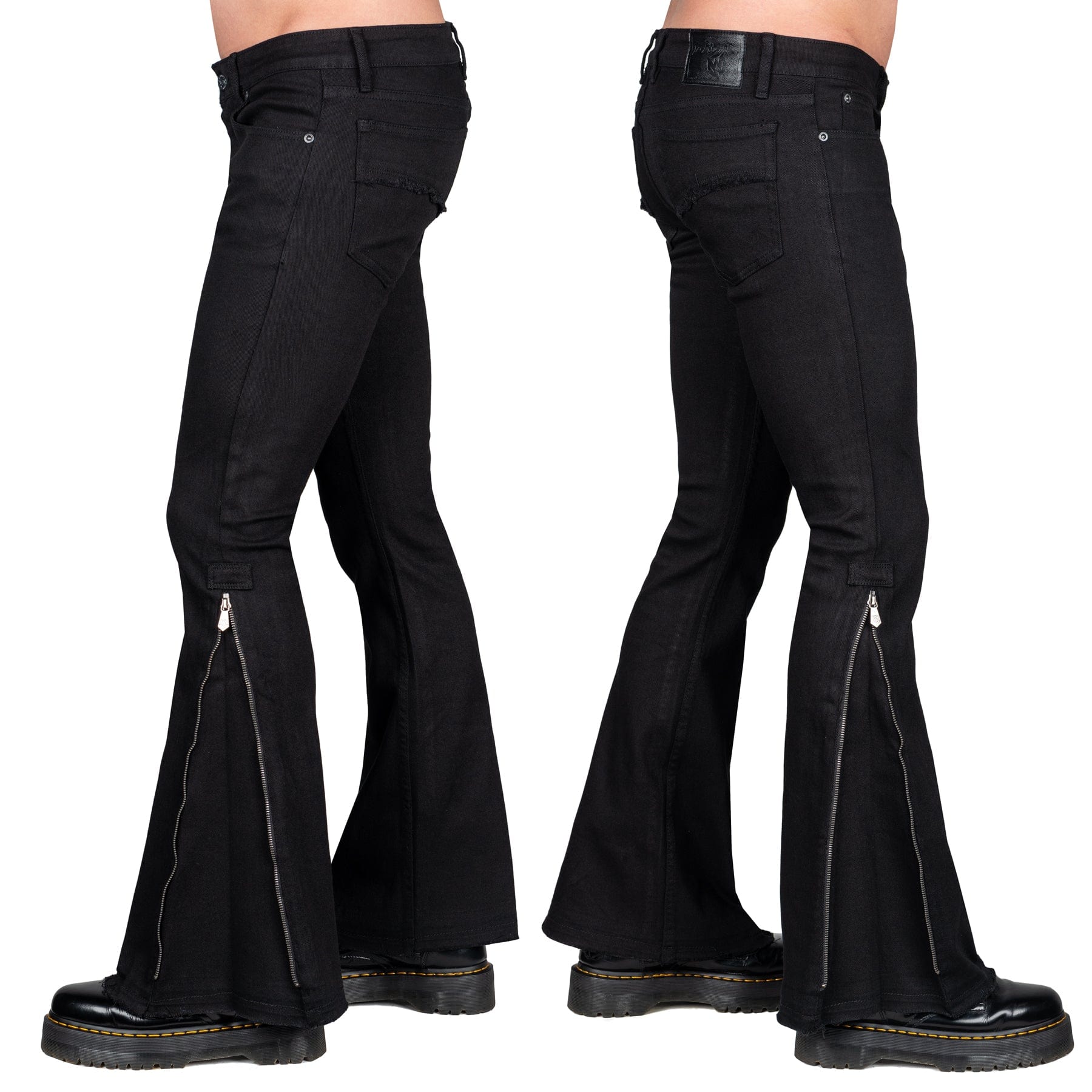 Wornstar Clothing Pants Hellraiser Side Zipper Mens Jeans - Black