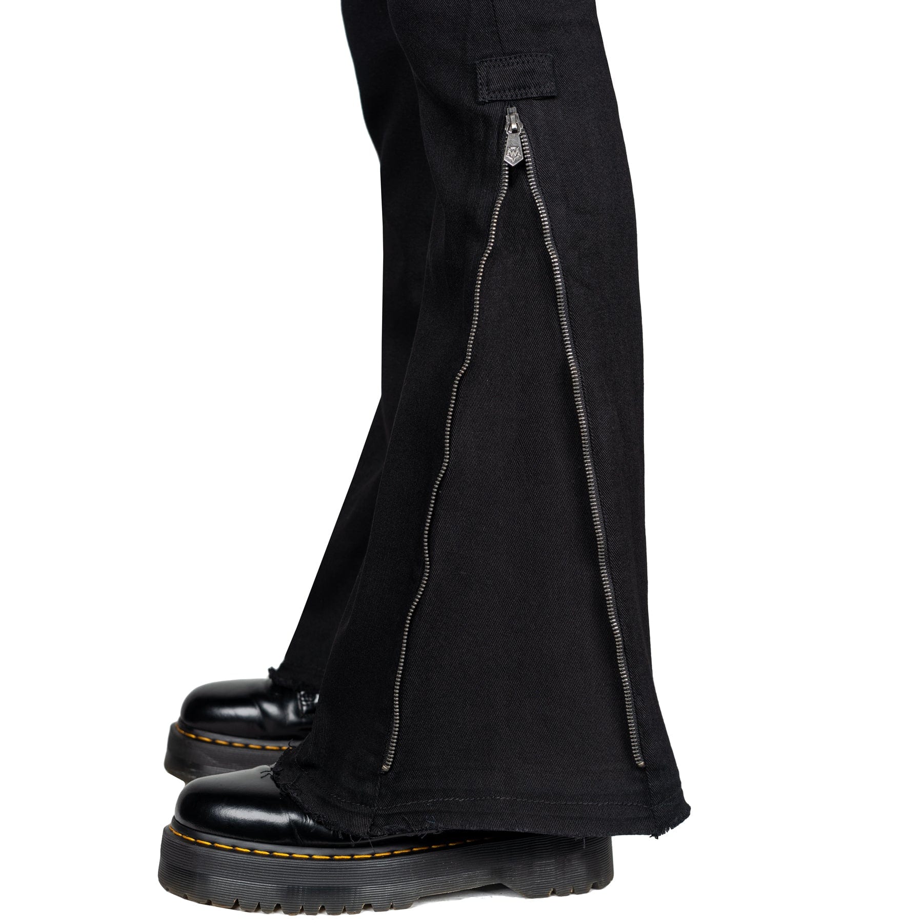 Wornstar Clothing Pants Hellraiser Side Zipper Mens Jeans - Black