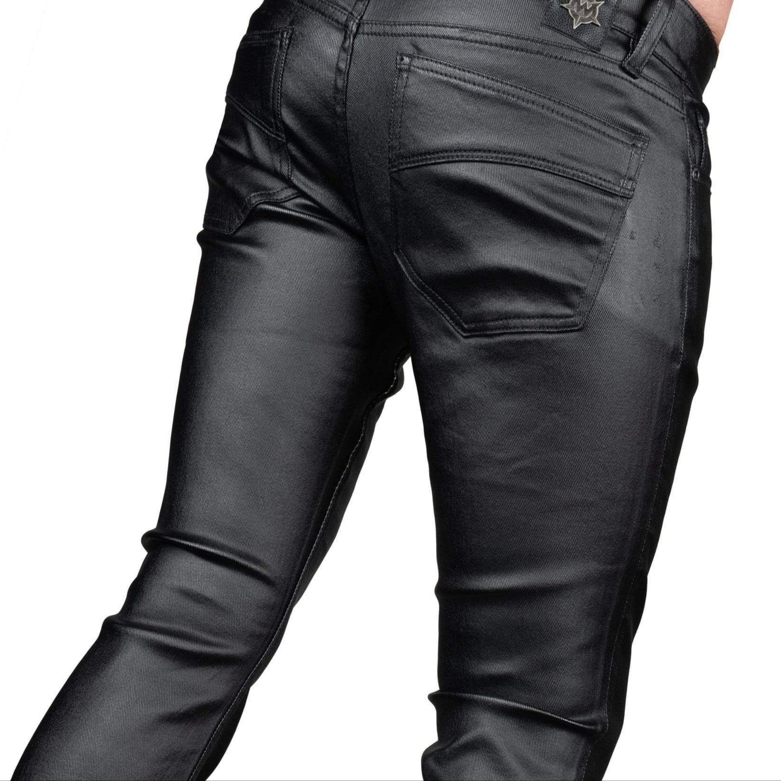 Wornstar Clothing Mens Pants Hellraiser Waxed Denim Jeans - Black