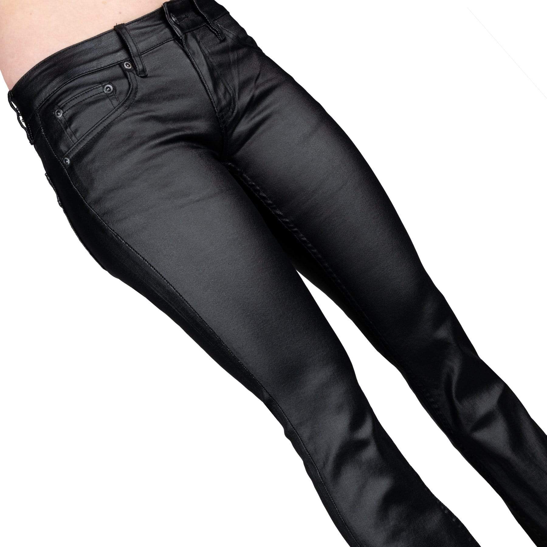 Wornstar Clothing Unisex Pants Hellraiser Waxed Denim Jeans - Black