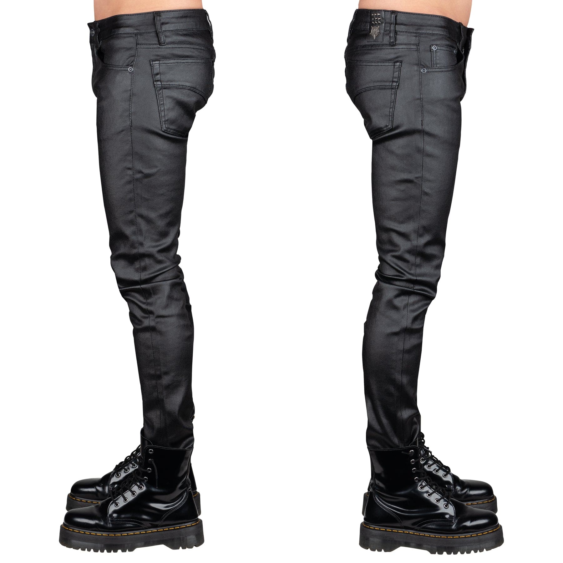 Wornstar Clothing Mens Jeans. Rampager Waxed Denim Jeans - Black
