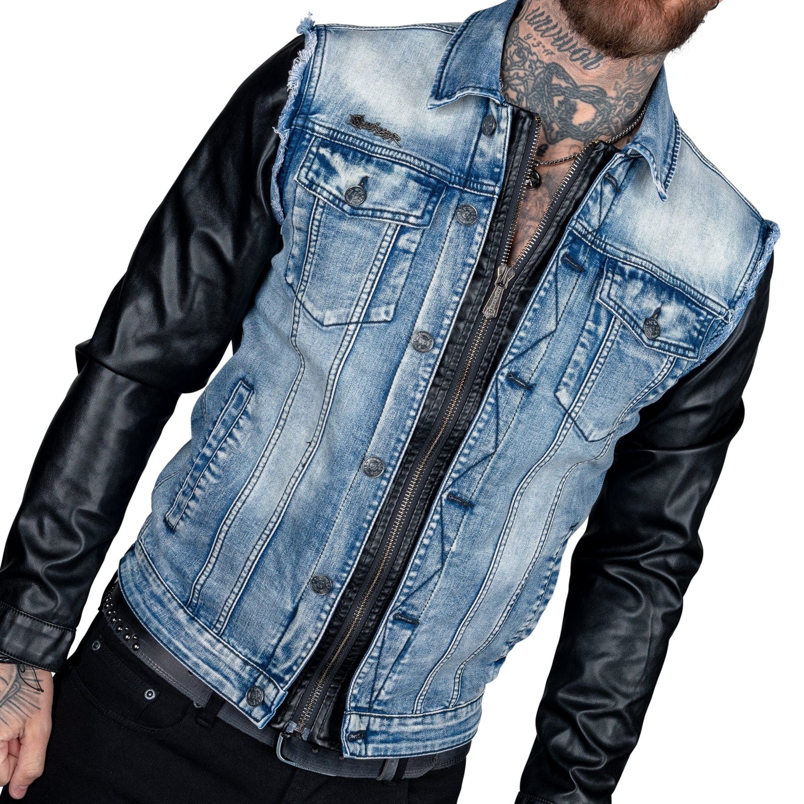 Wornstar Clothing Mens Jacket. Whiplash Denim Jacket