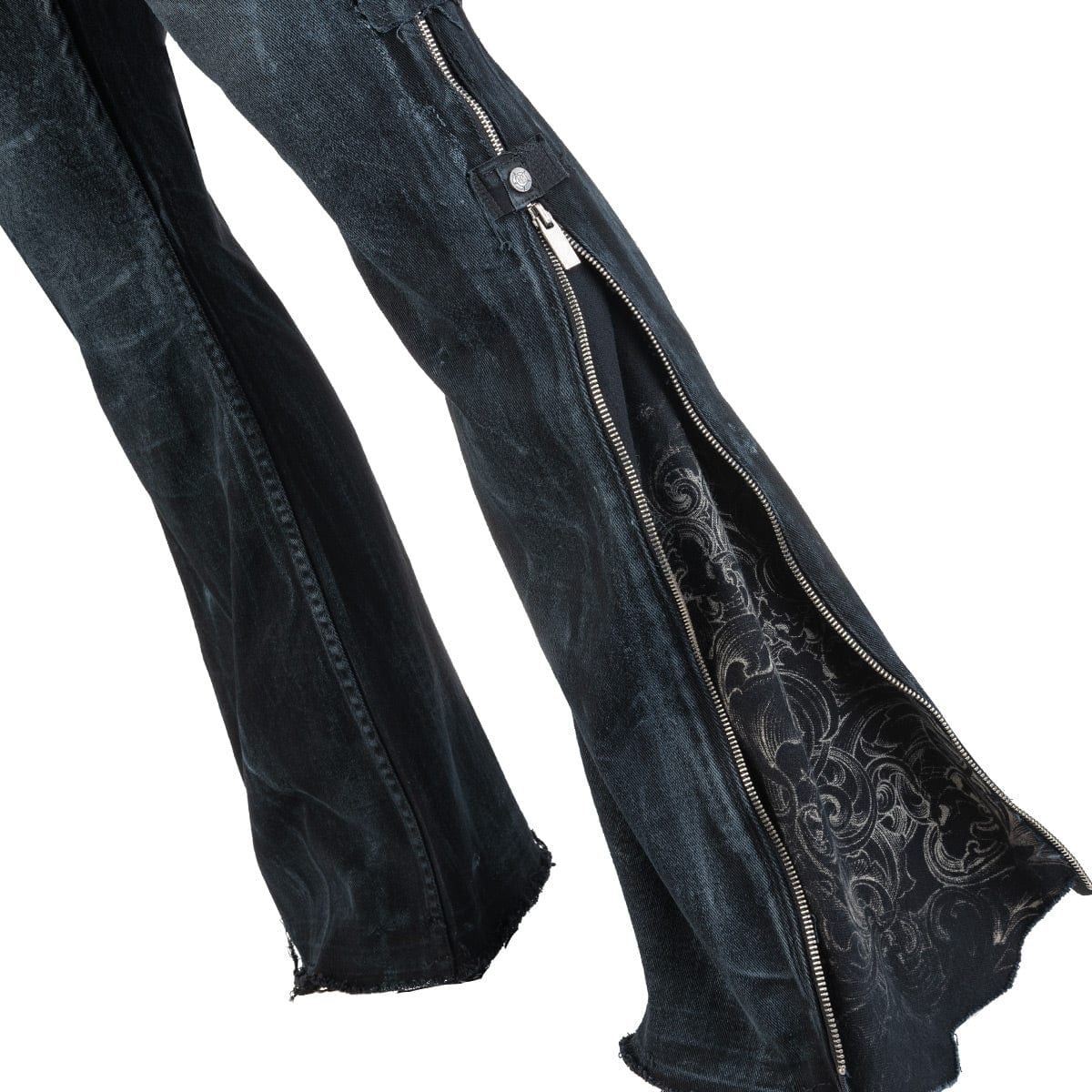 Wornstar Custom Pants - Paisley Zipper Flare