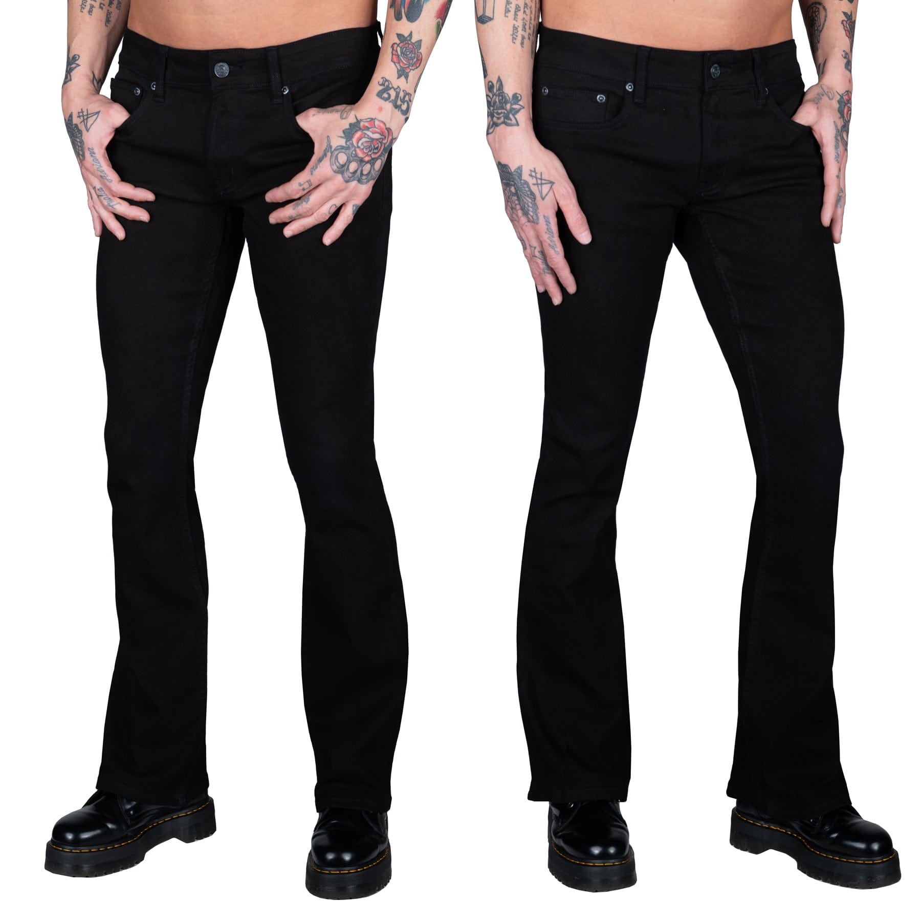 Wornstar Clothing Mens Jeans Hellraiser Coated Denim Pants - Black