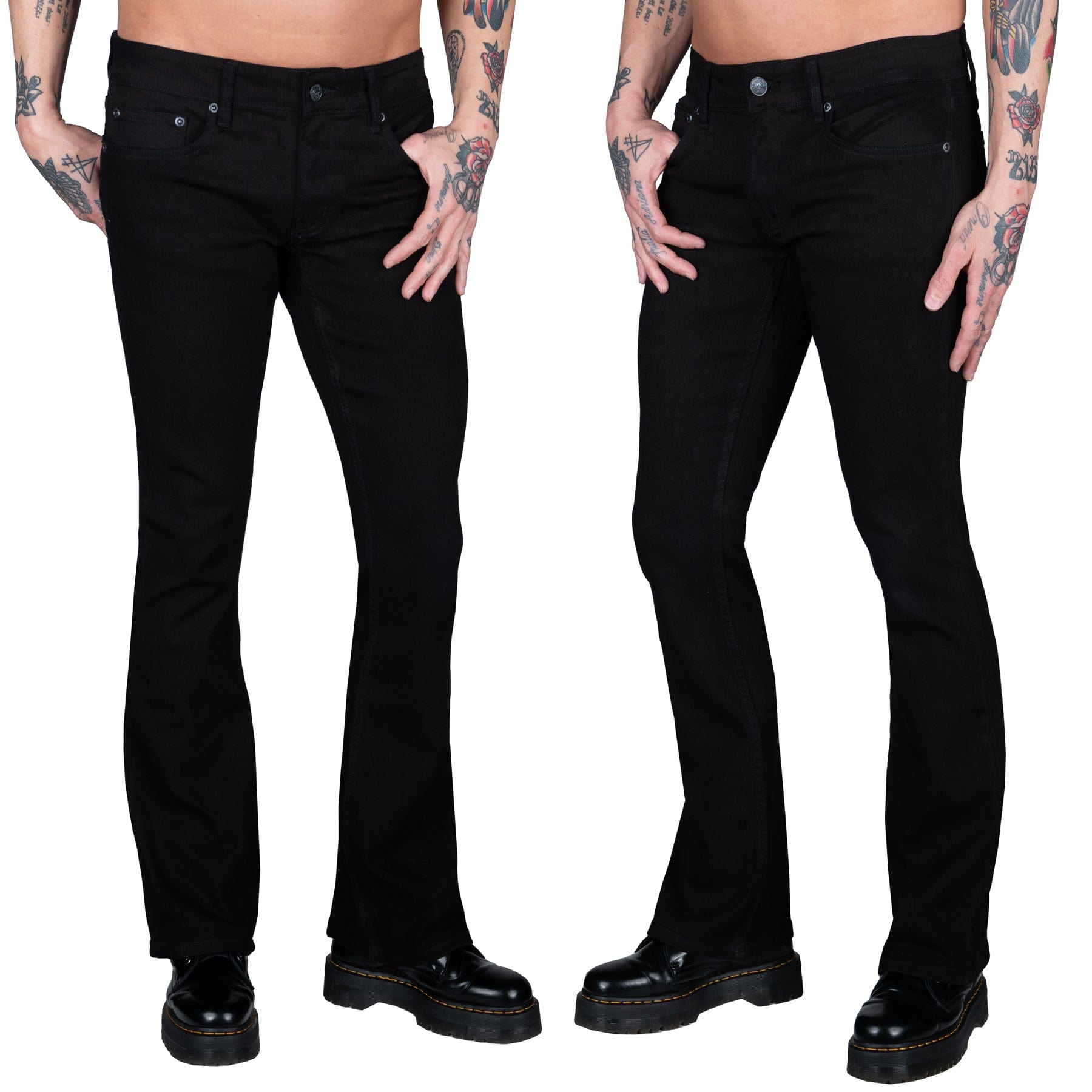 Wornstar Clothing Mens Jeans Hellraiser Coated Denim Pants - Black