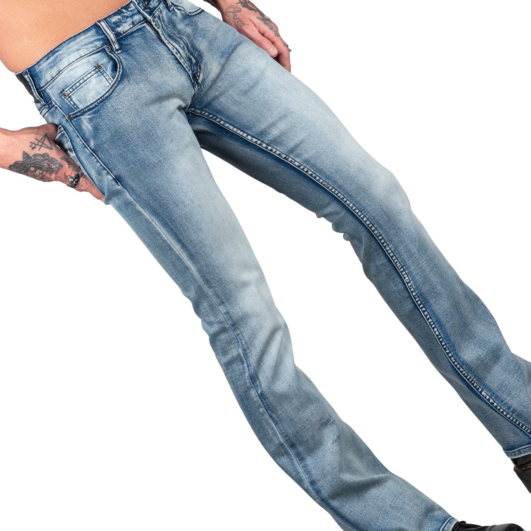 Wornstar Clothing Mens Jeans Hellraiser Denim Pants - Classic Blue