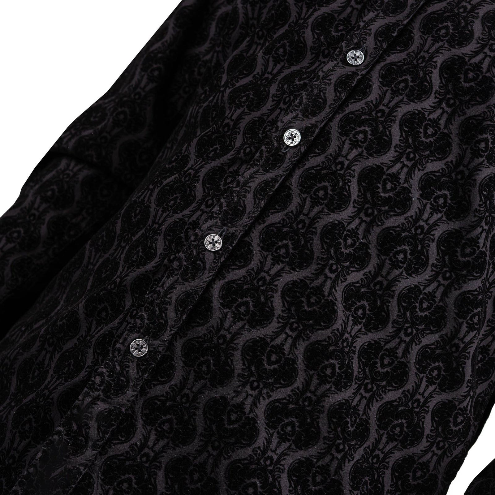 Wornstar Clothing Mens Long Sleeve Shirt. Amaryllis Black Button Down Shirt.