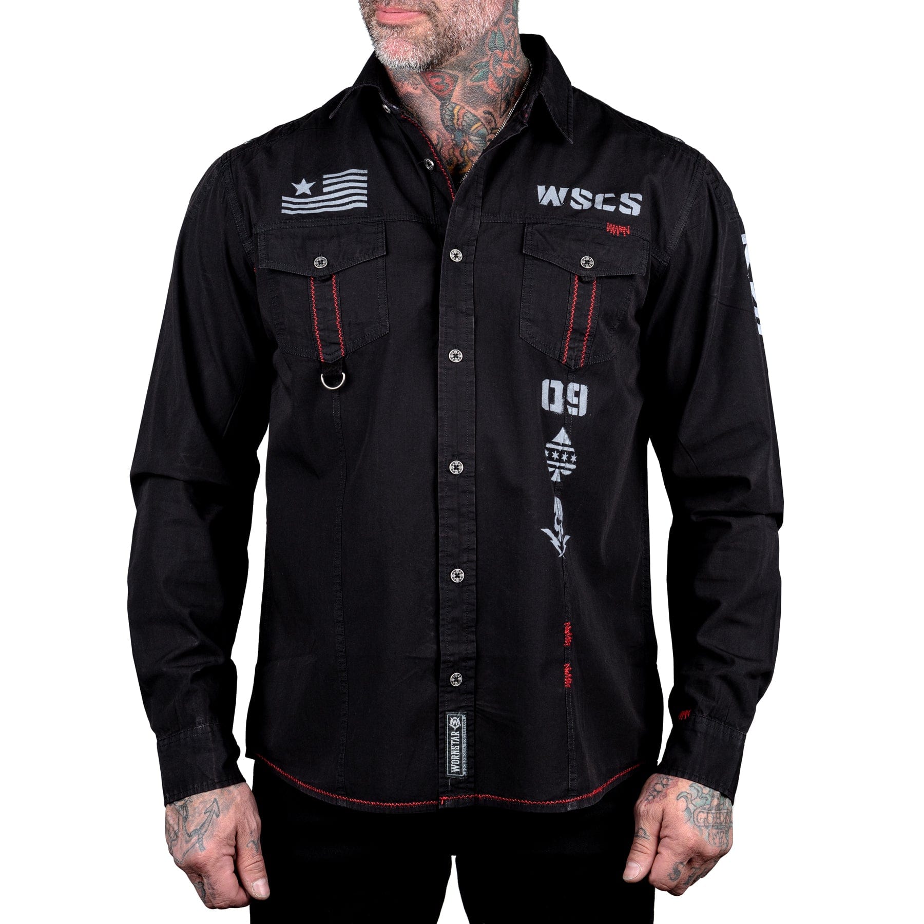 military roll dress shirt RNT23 Military Navy Blue Shirt with Roll Tab Sleeve and Military Hardware,M-38
