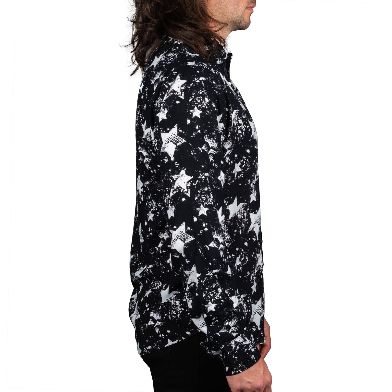 Wornstar Clothing Mens Shirt. Button Down Stardust Long Sleeve Shirt