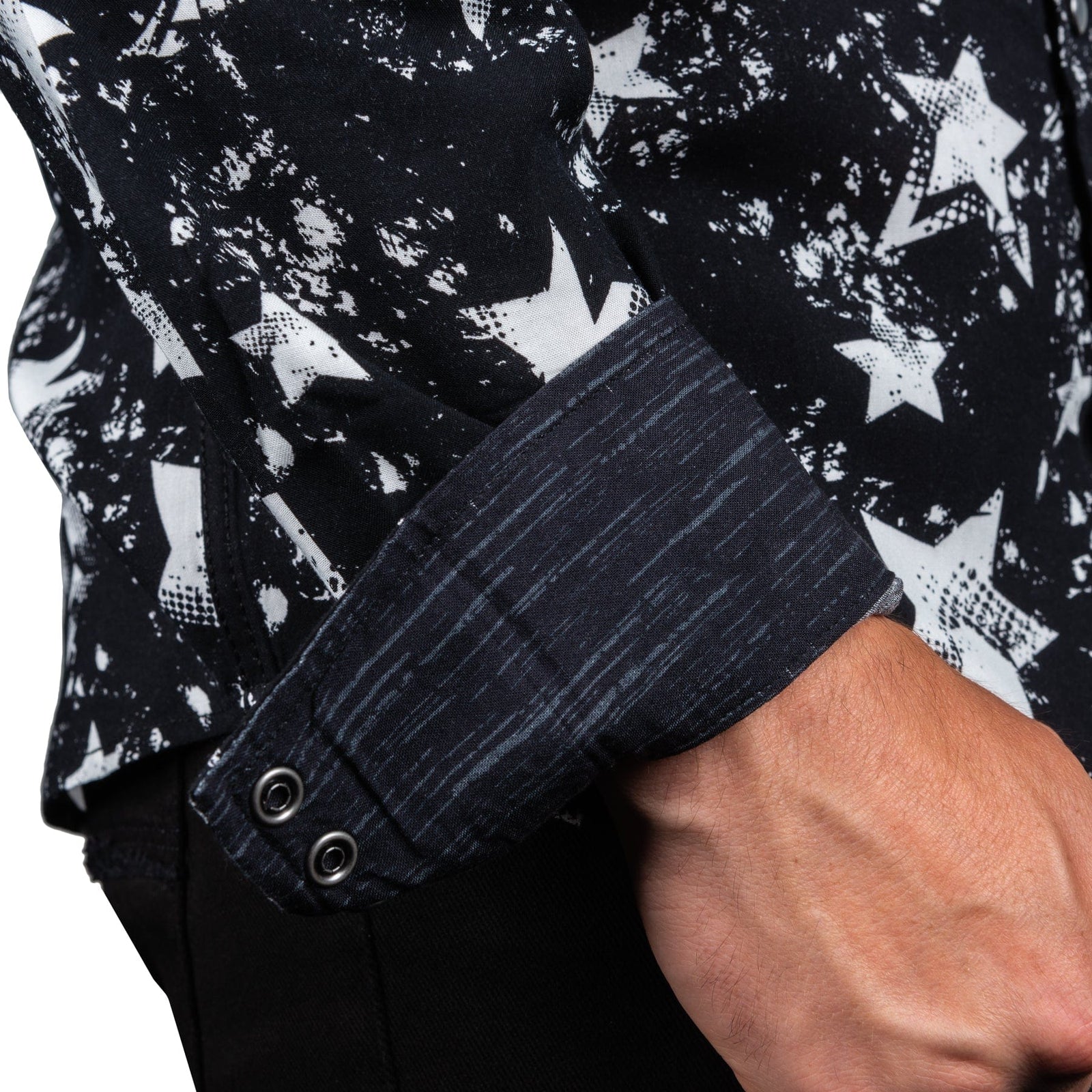 Wornstar Clothing Mens Shirt. Button Down Stardust Long Sleeve Shirt