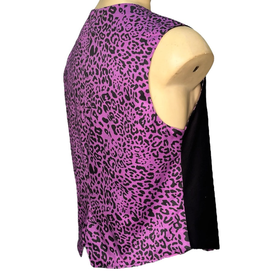 Wornstar Custom Vest - Leopard print Purple