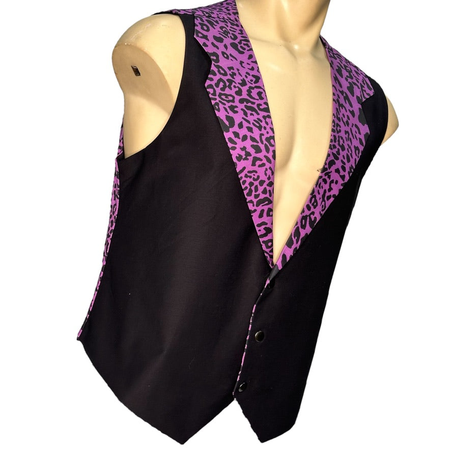 Wornstar Custom Vest - Leopard print Purple