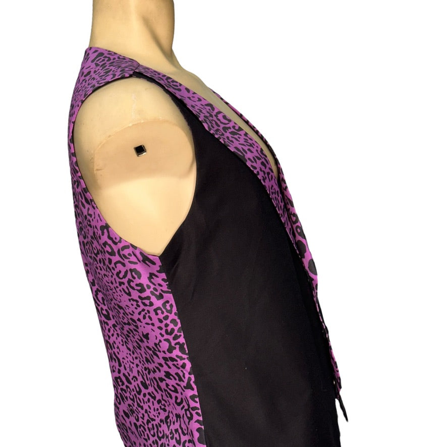 Wornstar Custom Vest - Leopard print Purple