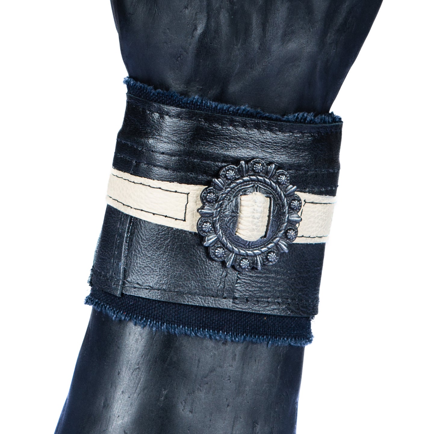 Wornstar Custom - Wristband Leather Cuff - Luna - Ready to ship