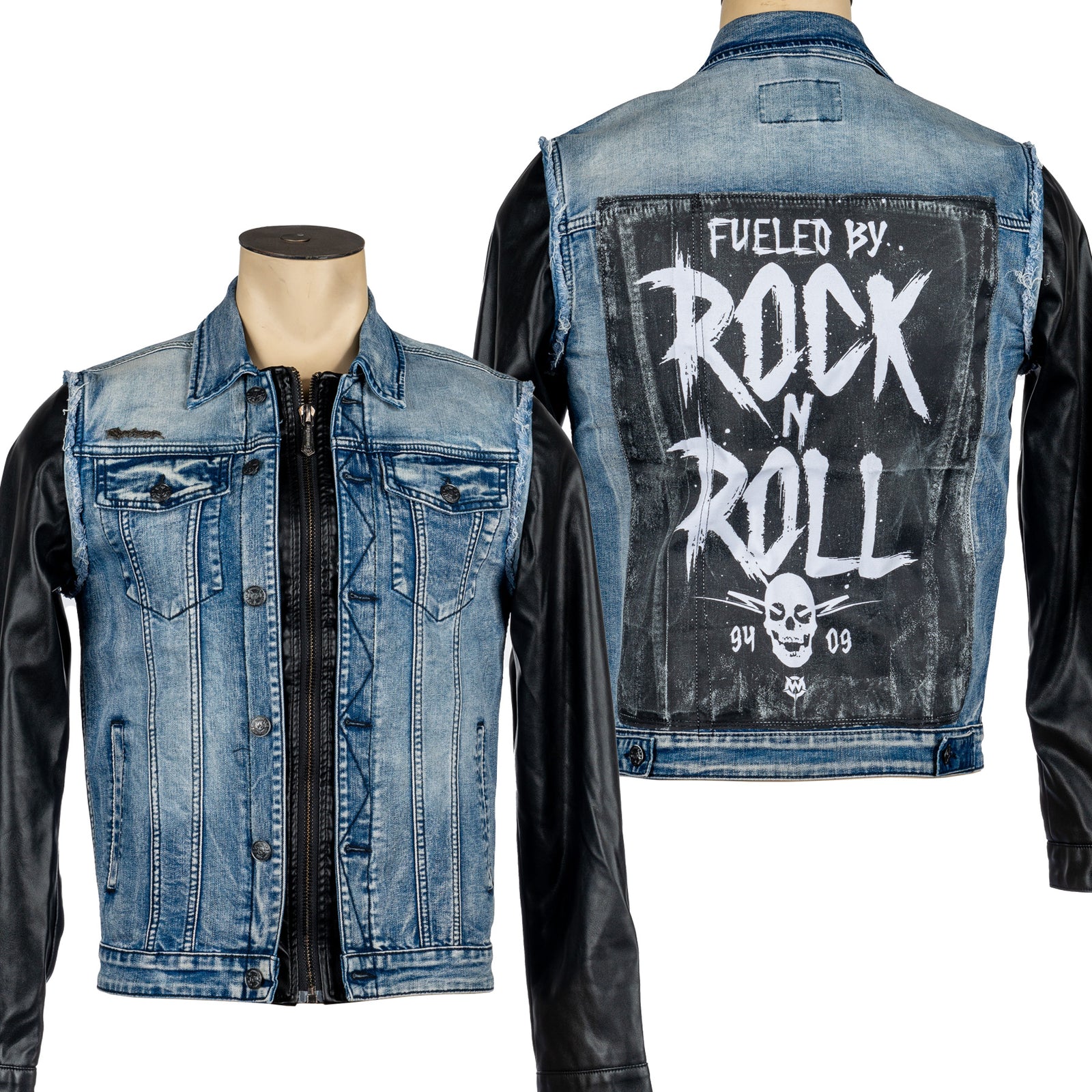 Wornstar Custom Jacket - Fueled by Rock n Roll Whiplash SW