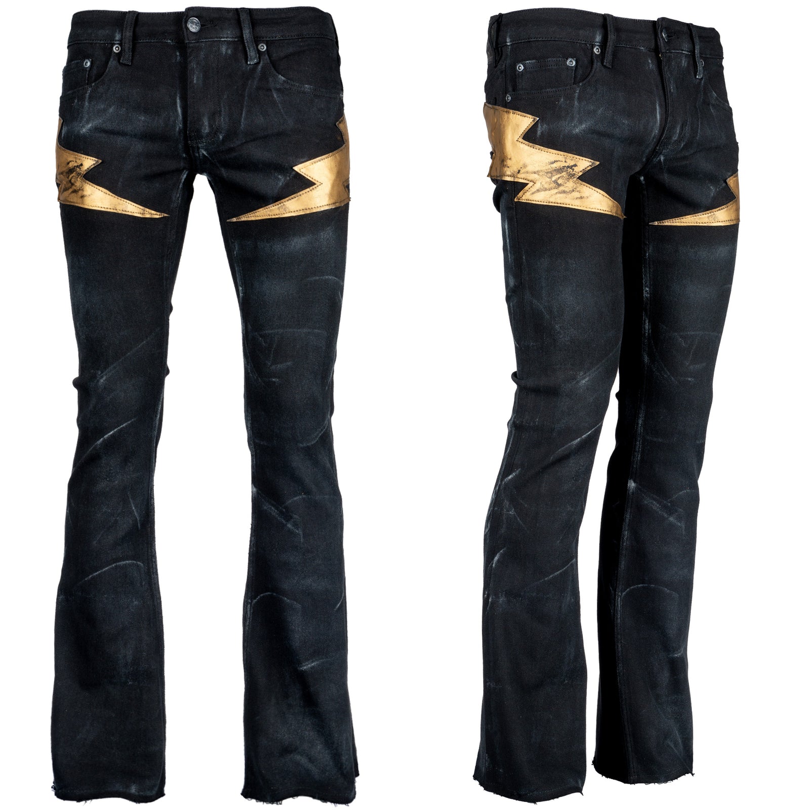 Wornstar Custom Jeans - Distressed Golden Thunderstruck - Ready to ship - Size 30x32