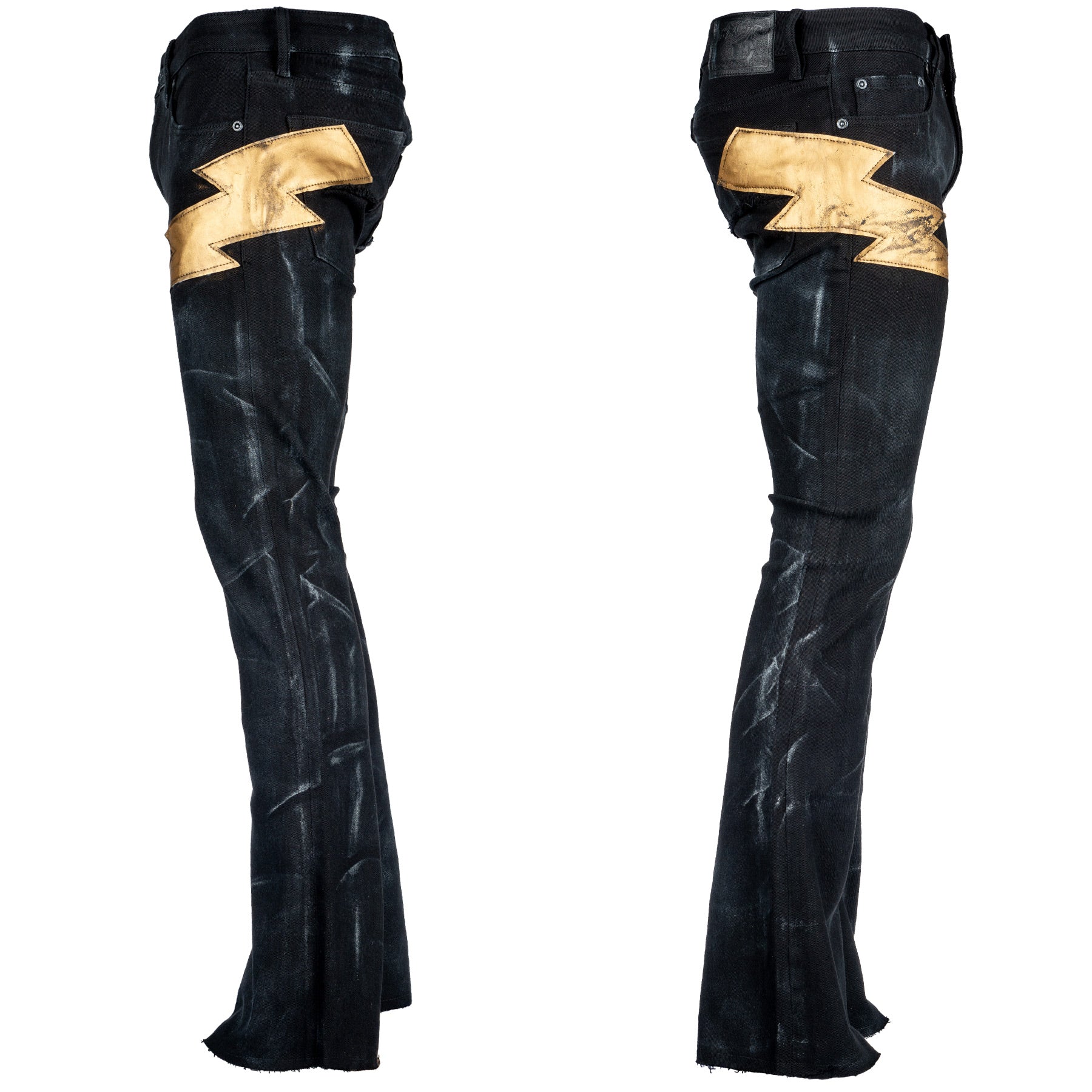 Wornstar Custom Jeans - Distressed Golden Thunderstruck - Ready to ship - Size 30x32