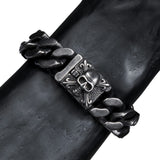 Wornstar Bracelet - Curb Link with Skull Clasp