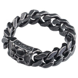 Wornstar Bracelet - Curb Link with Skull Clasp