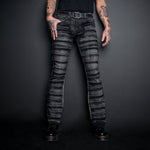 Wornstar Clothing Mens Jeans. Bandage Denim Stage Pants - Vintage Black
