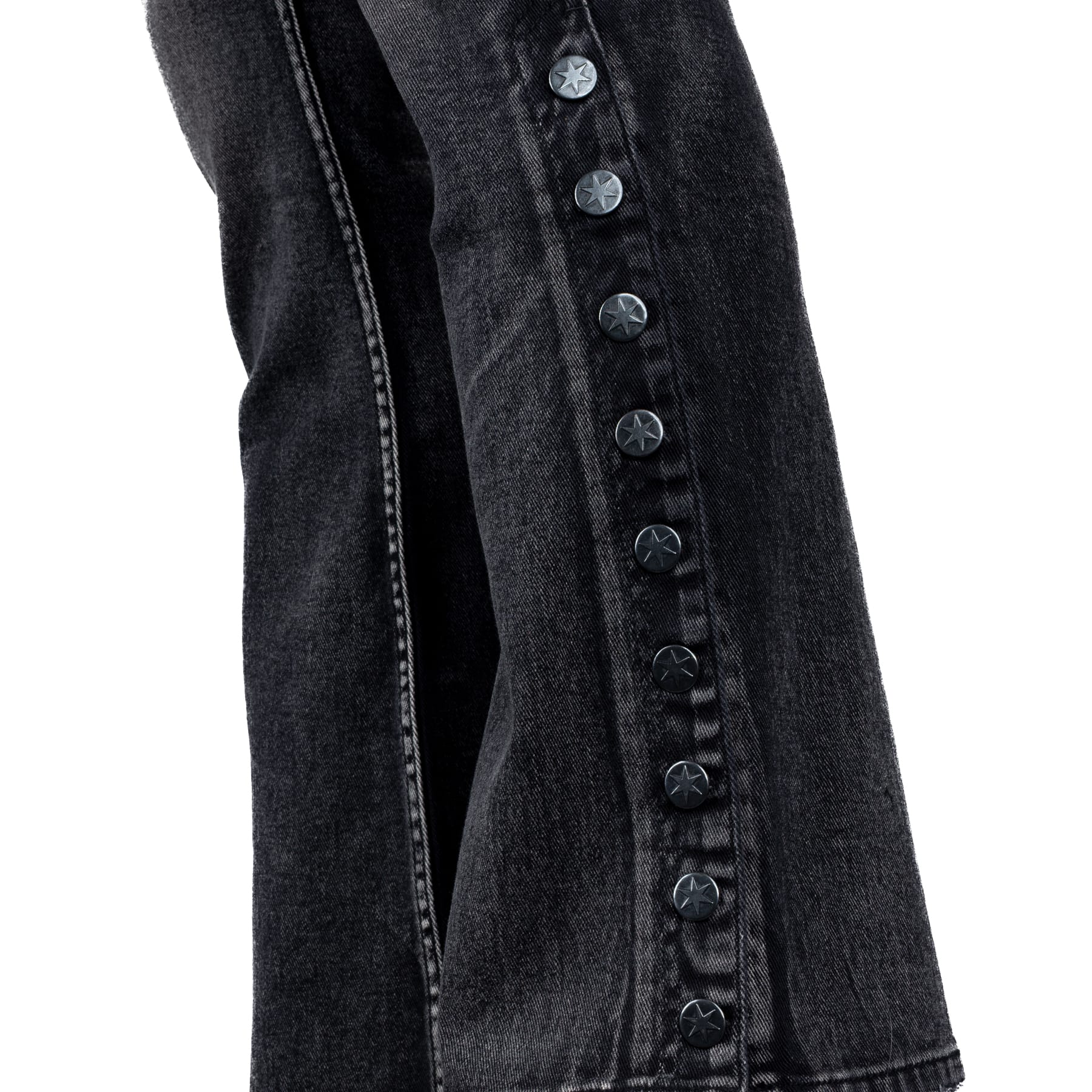 All Access Collection Pants Hellraiser Black Vintage Wash Jeans- Side Button - Ready to Ship - Size 34x33